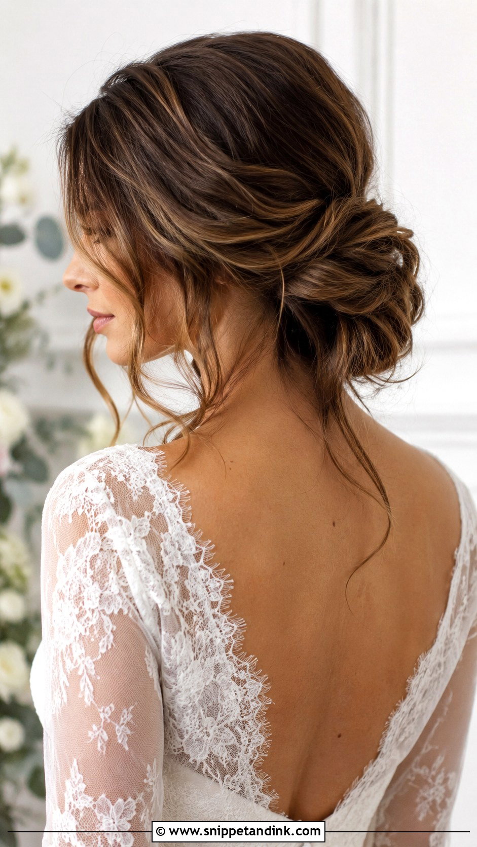 Textured Low Bun Bridal Hairstyle - Snippet and Ink - 15 Latest Bridal Hairstyles Brides