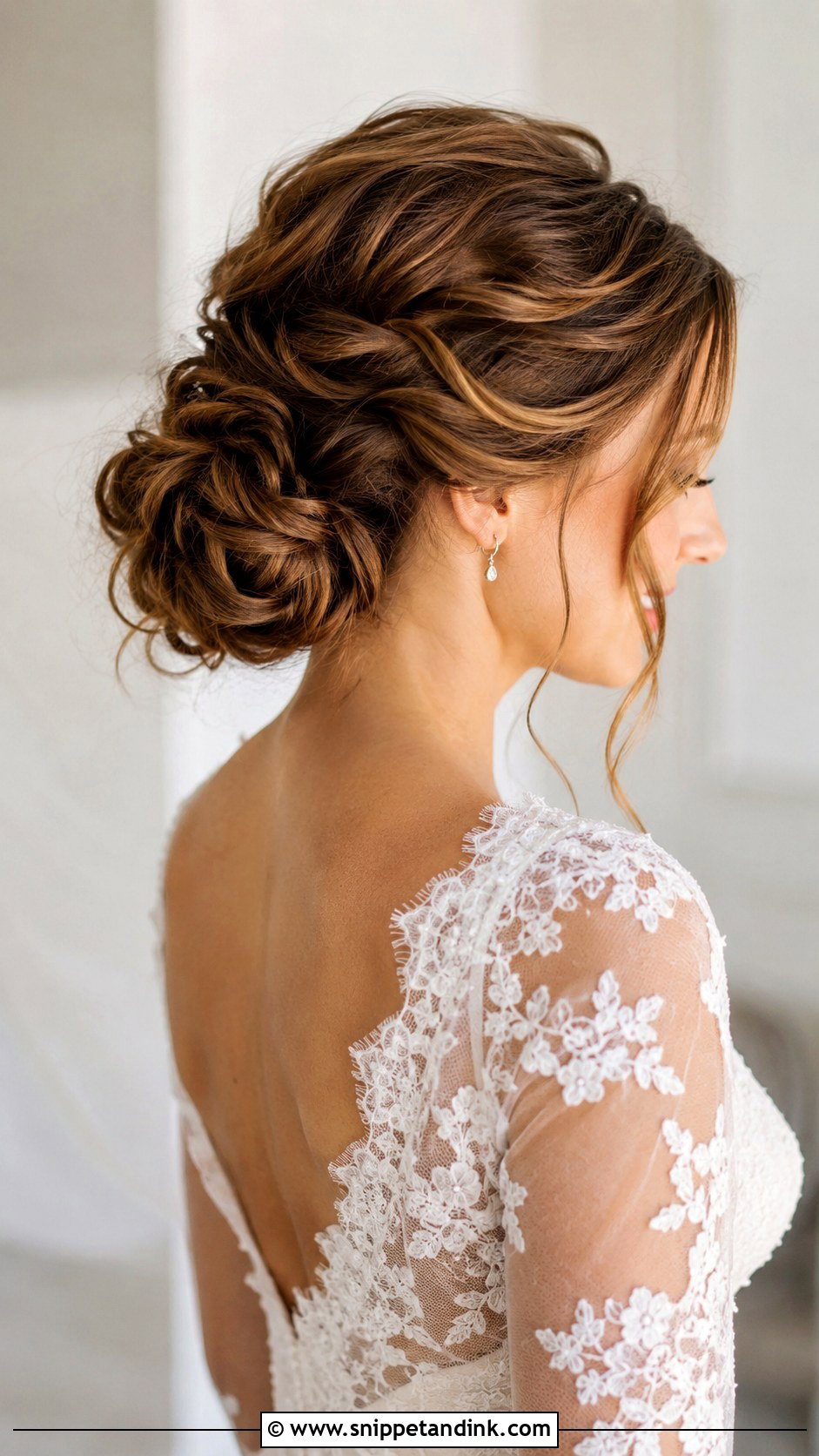 Textured Low Bun Bride Hair - Snippet and Ink - 20 Low Bun Bride Hair Ideas