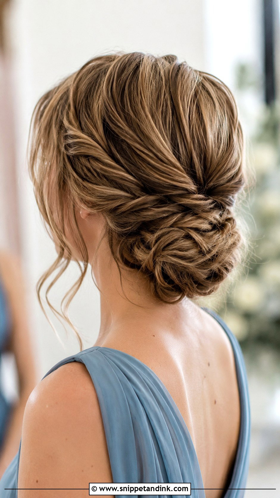 Textured Low Bun Bridesmaid Hair - Snippet and Ink - 25 Hair for Wedding Bridesmaid Ideas