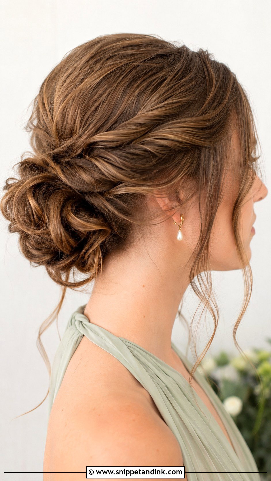 Textured Low Bun Bridesmaid Updo - Snippet and Ink - 20 Easy Bridesmaid Hair Updo Ideas