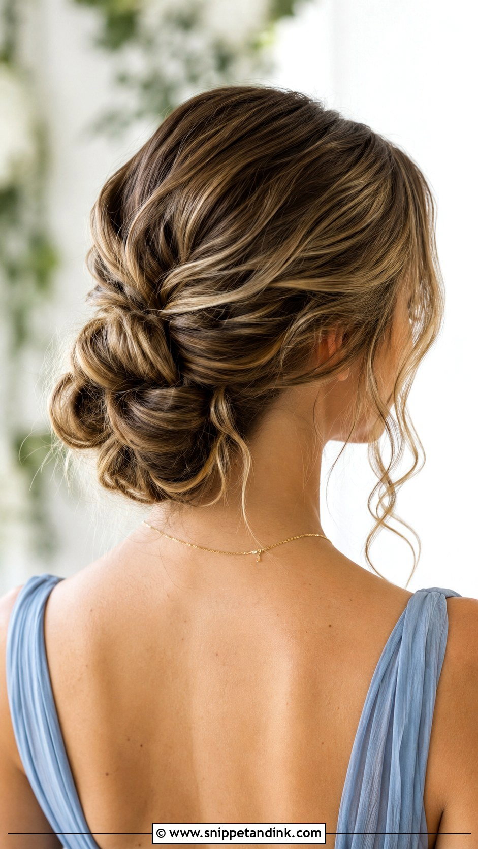 Textured Low Bun Bridesmaid Updo - Snippet and Ink - 20 Updo for Wedding Bridesmaid Ideas