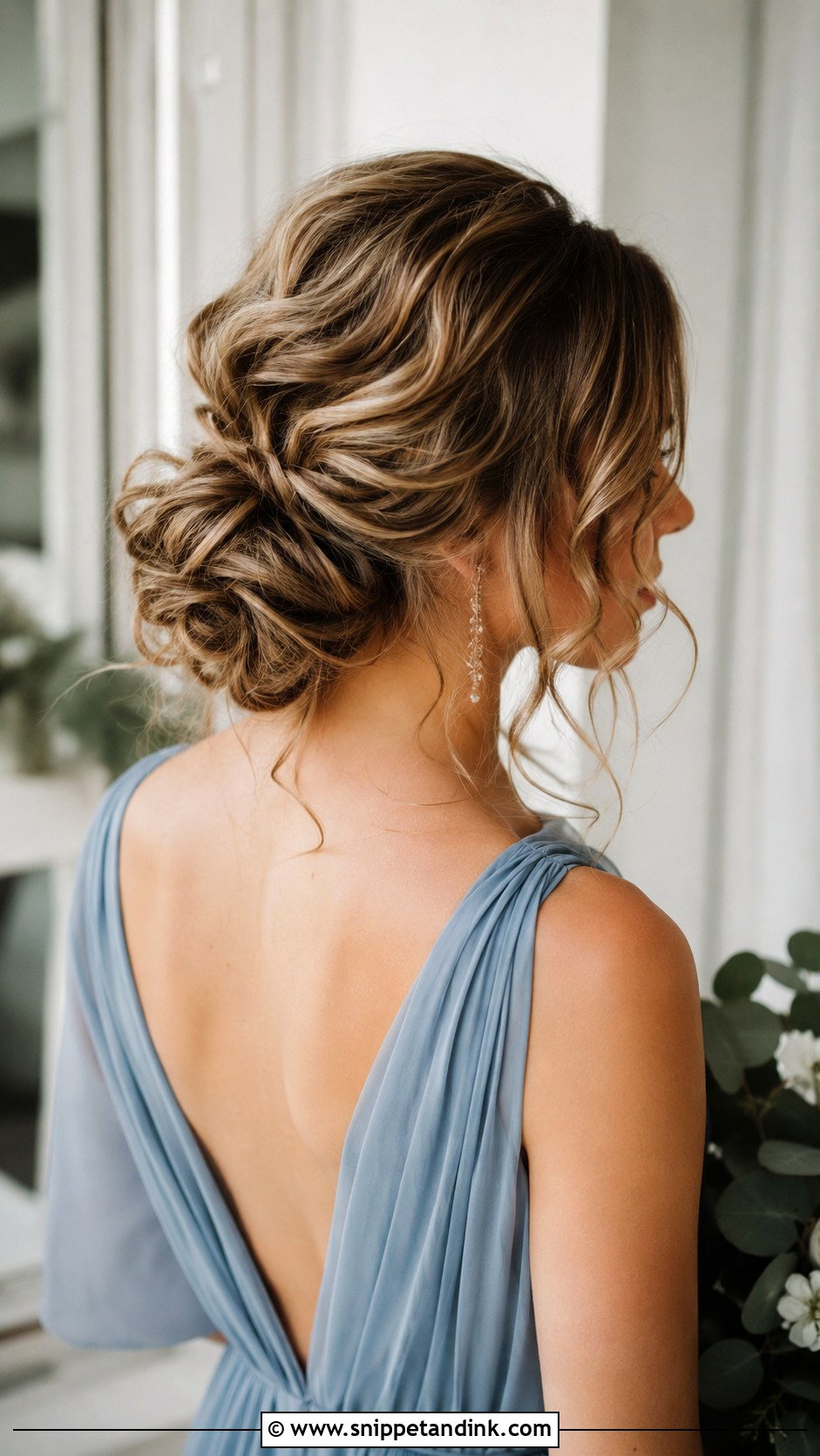 Textured Low Bun Bridesmaid Updo - Snippet and Ink - 20 Updo Hair Styles for Bridesmaids