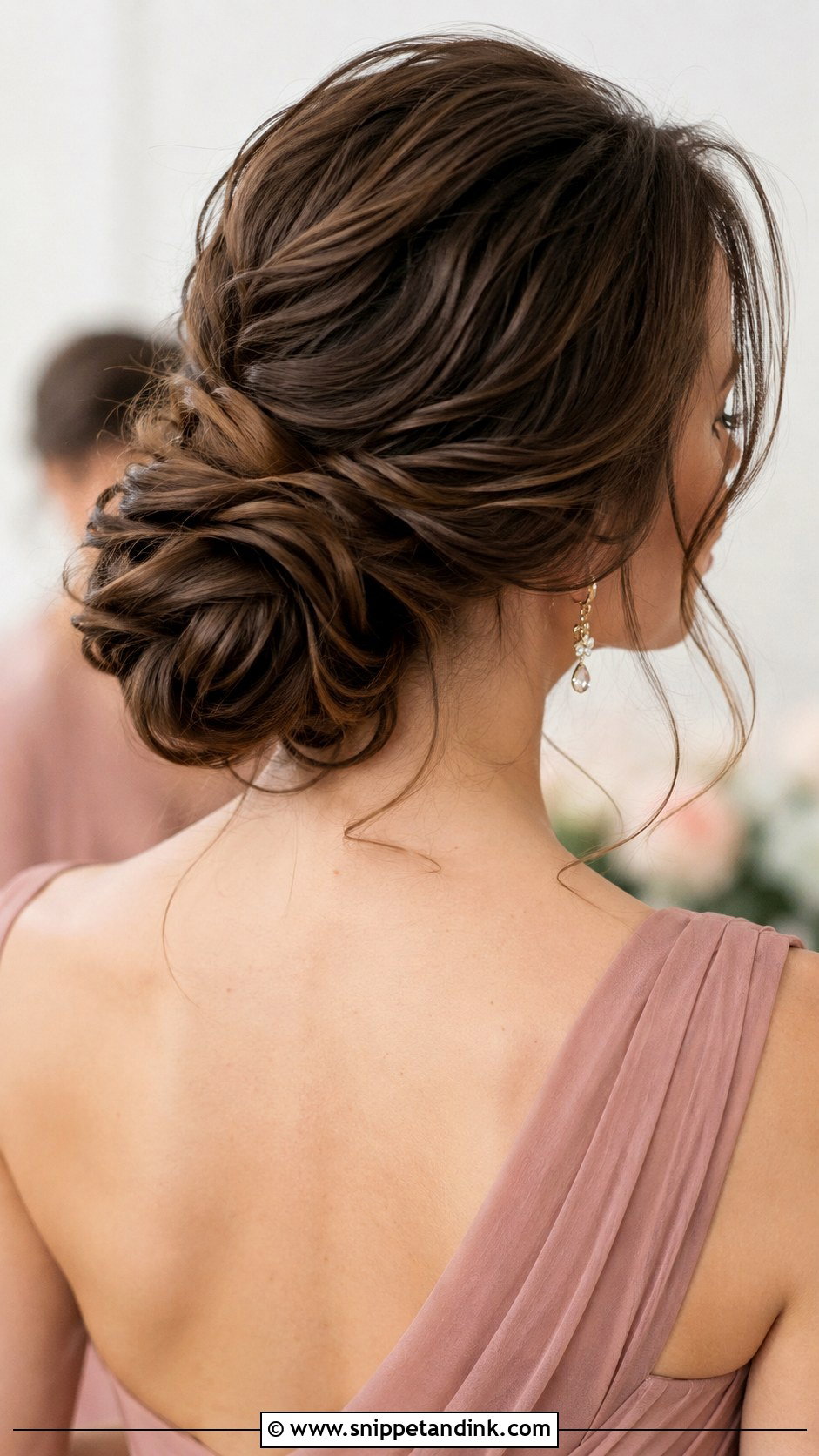Textured Low Bun Bridesmaid Updo - Snippet and Ink - 20 Wedding Hairstyles for Bridesmaids Updo
