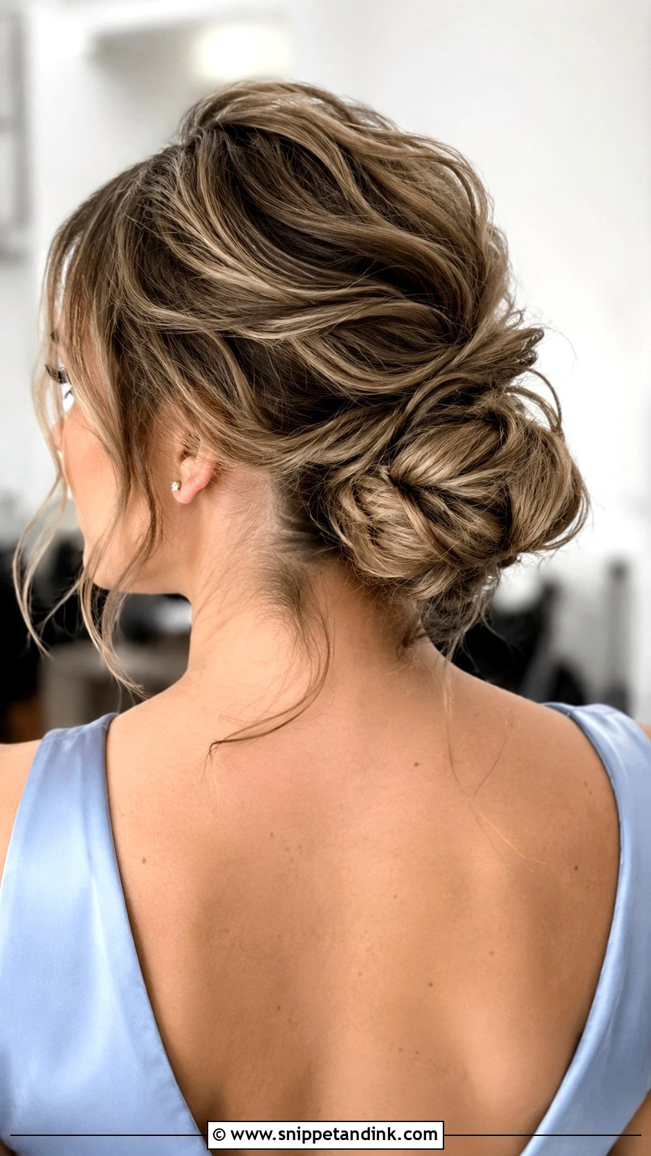 Textured Low Bun Bridesmaid Updo - Snippet and Ink - 35 Bridesmaid Updo Hairstyles