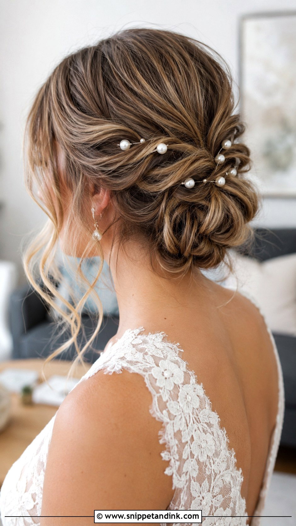 Textured Low Bun Engagement Hairstyle - Snippet and Ink - 20 Bridal Hairstyle for Engagement Ideas