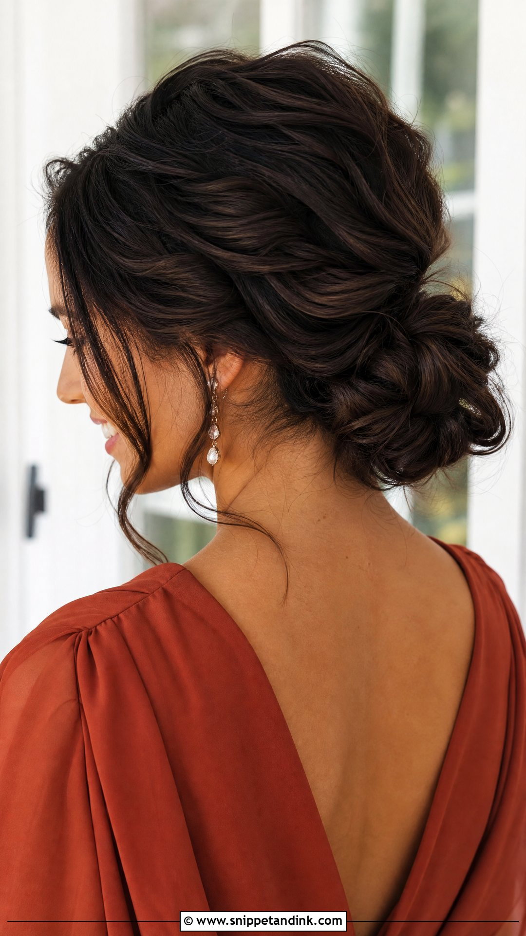 Textured Low Bun For Fall Wedding Guest Hair - Snippet and Ink - 15 Fall Wedding Guest Hair Ideas