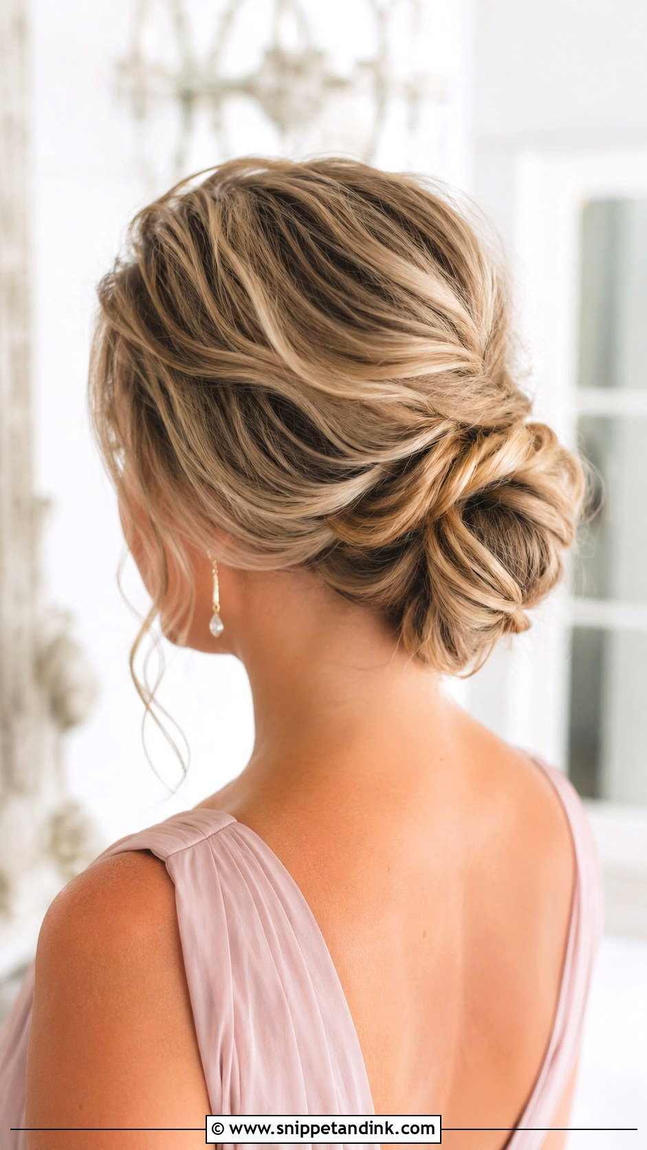 Textured Low Bun For Short Hair - Snippet and Ink - 20 Short Hair Bridesmaid Hairstyles Updo Low Buns