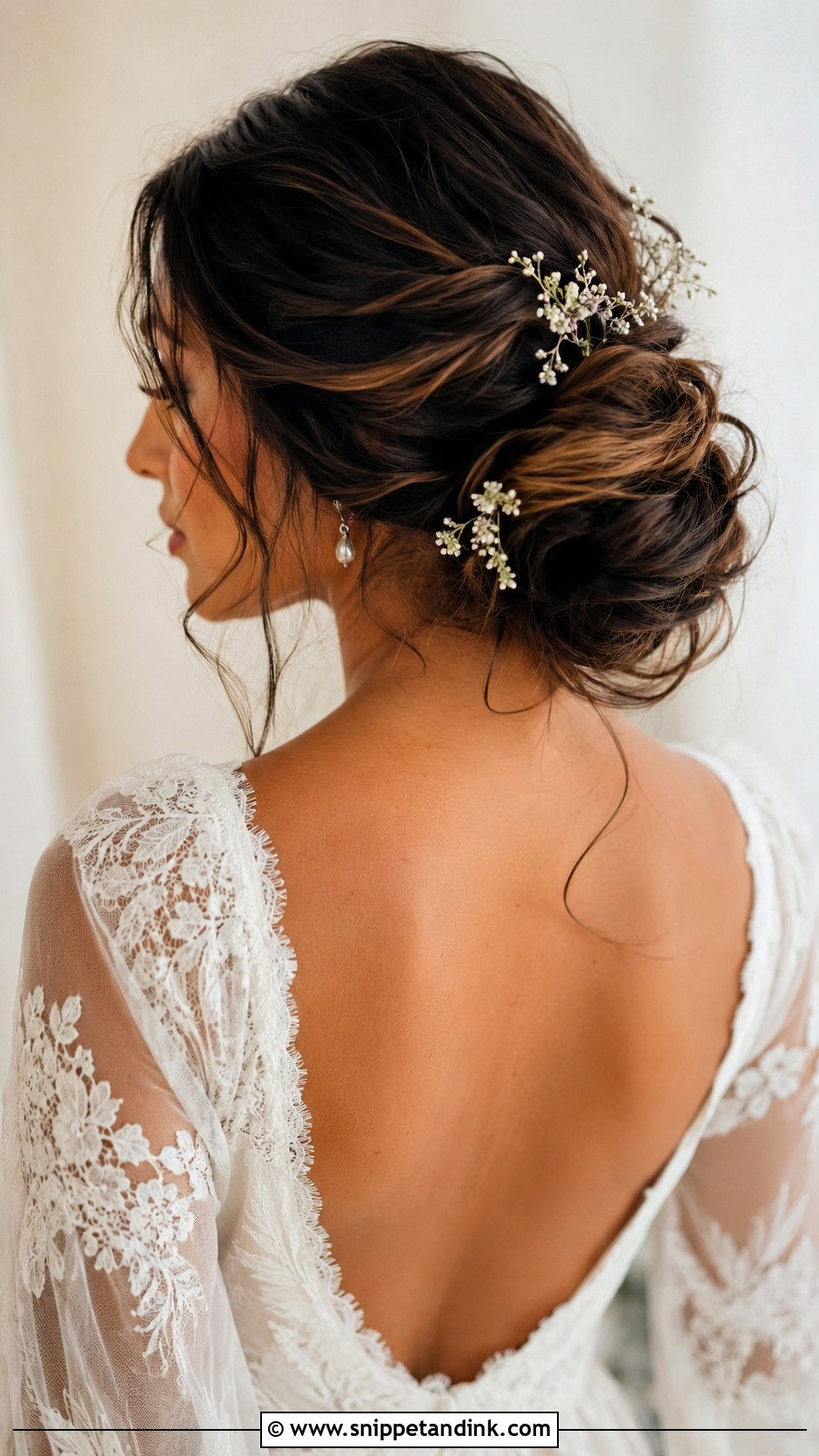 Textured Low Bun Wedding Hair - Snippet and Ink - 15 Textured Low Bun Wedding Hairstyles