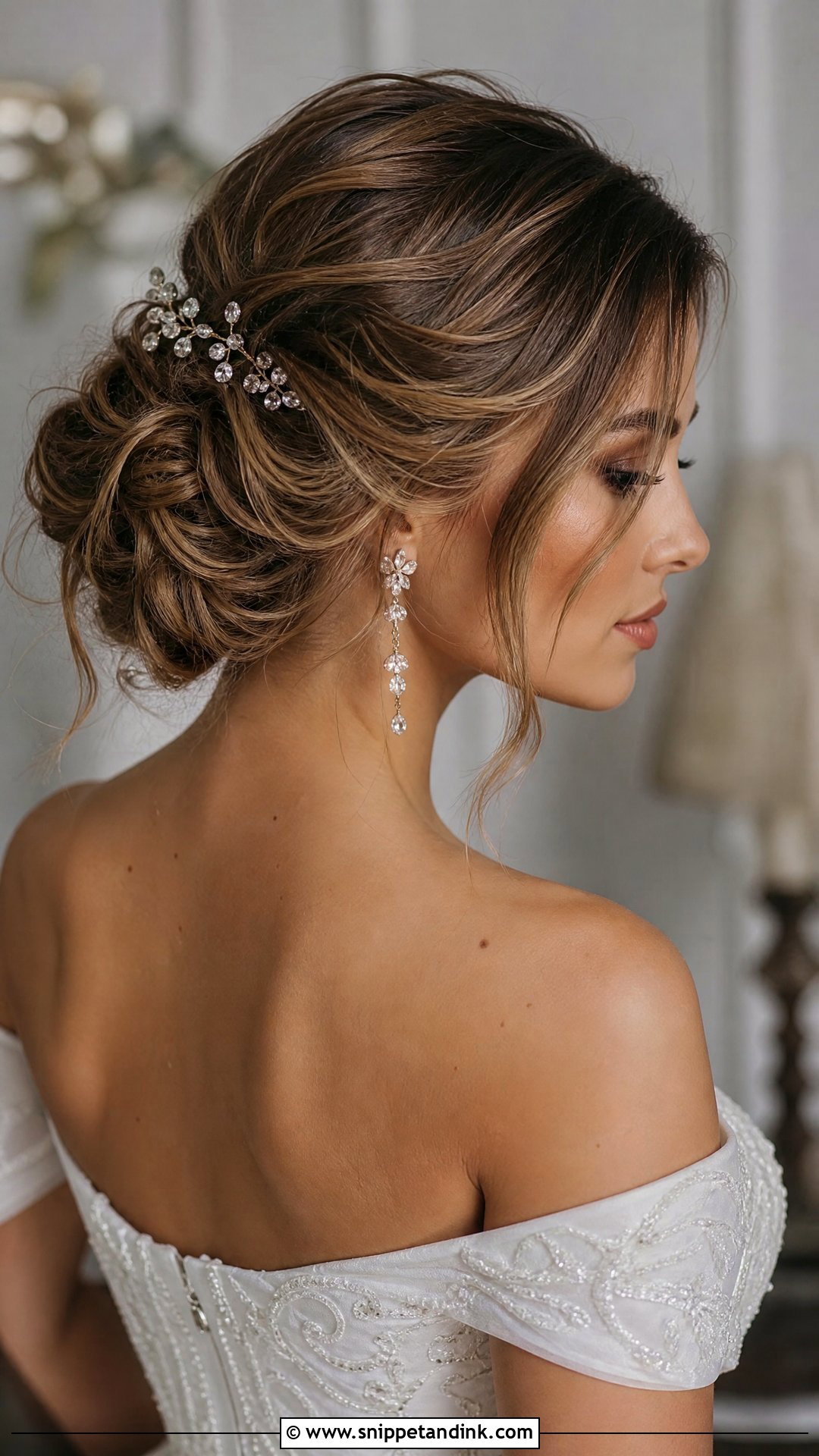 Textured Low Bun Wedding Updo - Snippet and Ink - 20 Wedding Hair Up Do for Bride Ideas