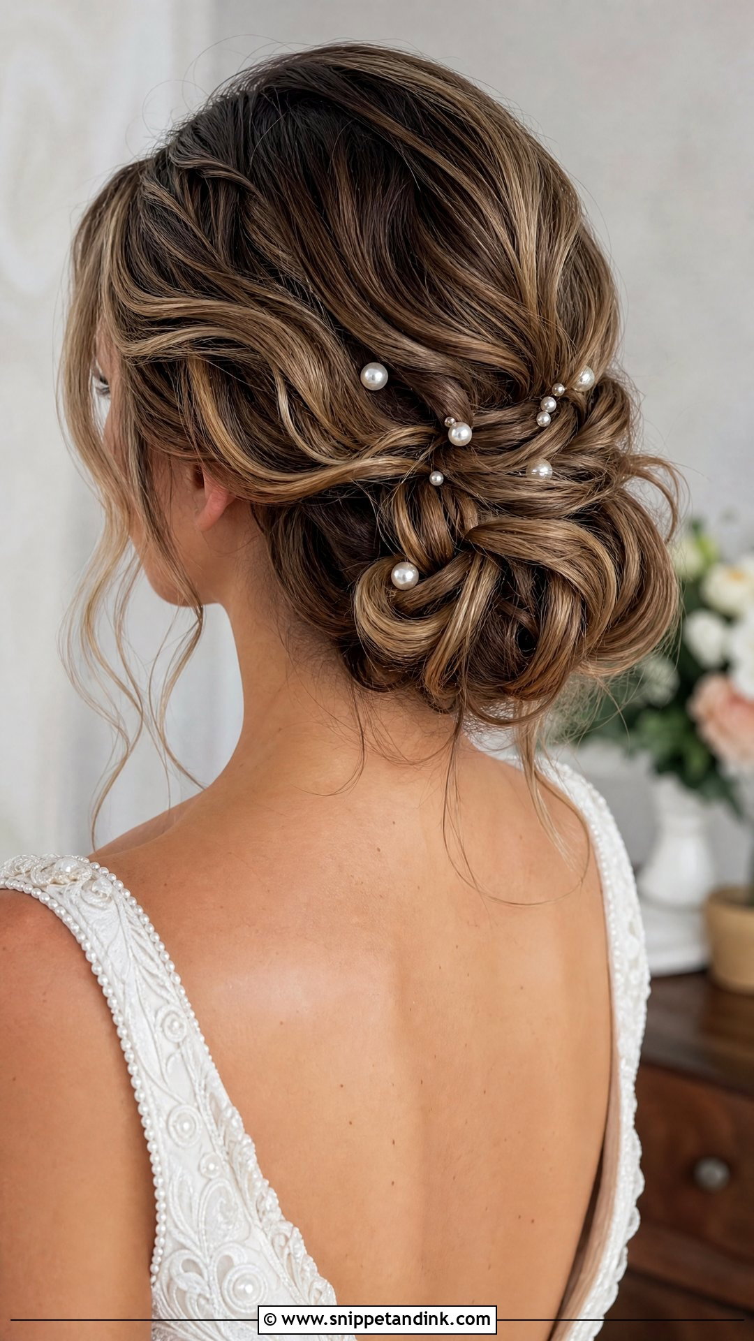 Textured Low Bun Wedding Updo For Long Hair - Snippet and Ink - 20 Up Hairstyles for Long Hair Wedding
