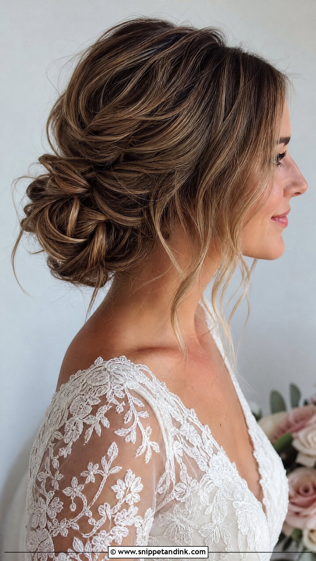 Textured Low Bun Wedding Updo - Snippet and Ink - 15 Classy Wedding Hair Updo Ideas