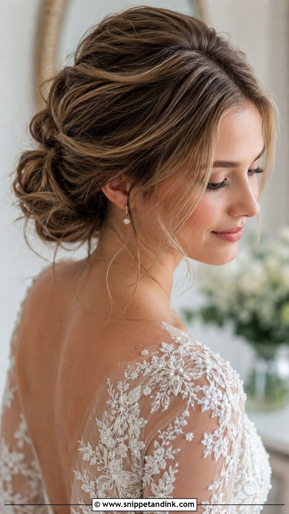 Textured Low Bun With Volume - Snippet and Ink - 20 Sofia Richie Wedding Hair Ideas