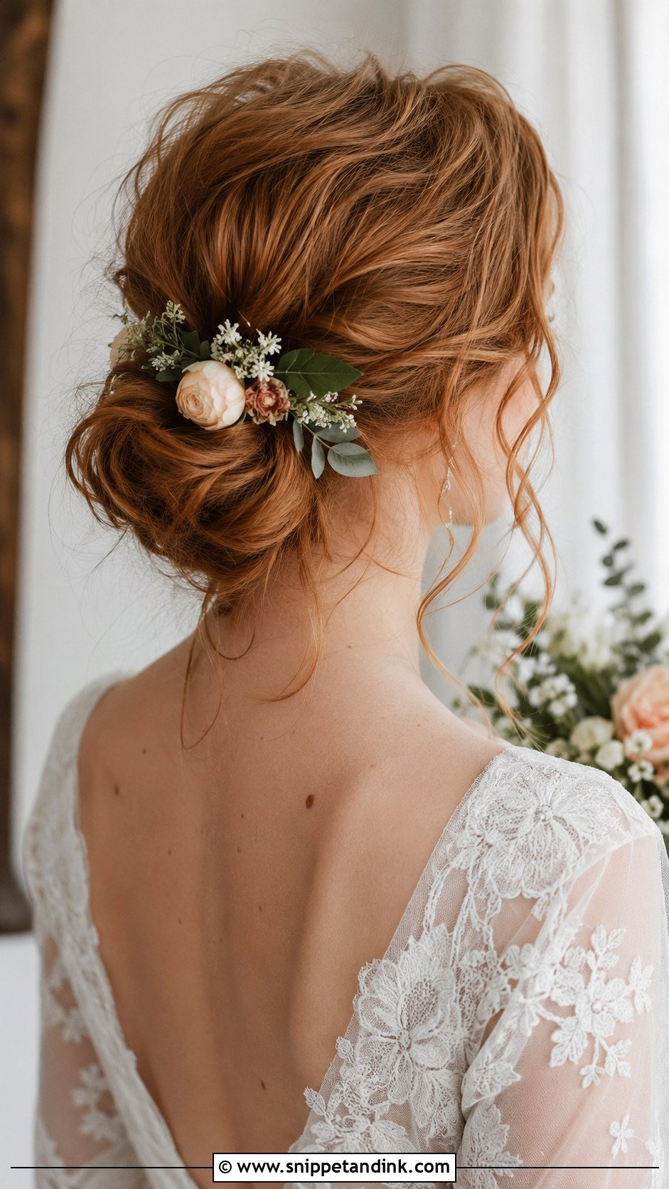 Textured Low Bun for Bride - Snippet and Ink - 20 Hairstyles Ideas for Wedding
