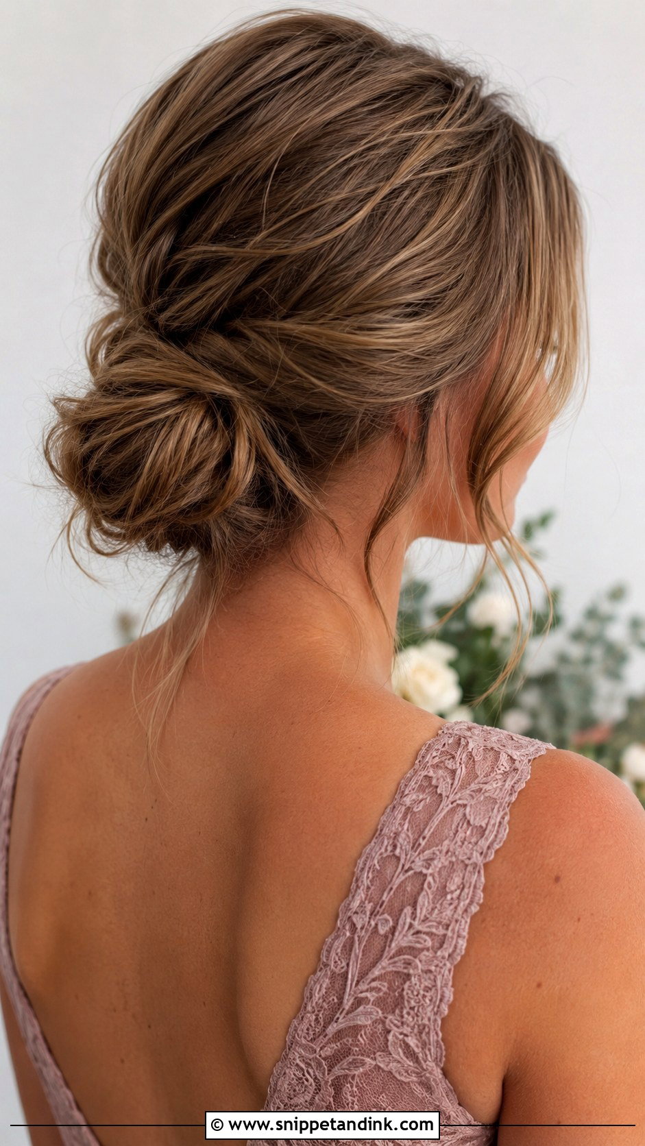 Textured Low Bun for Mother of the Groom - Snippet and Ink - 20 Mother of the Groom Hairstyles Medium Wedding Mom Hair