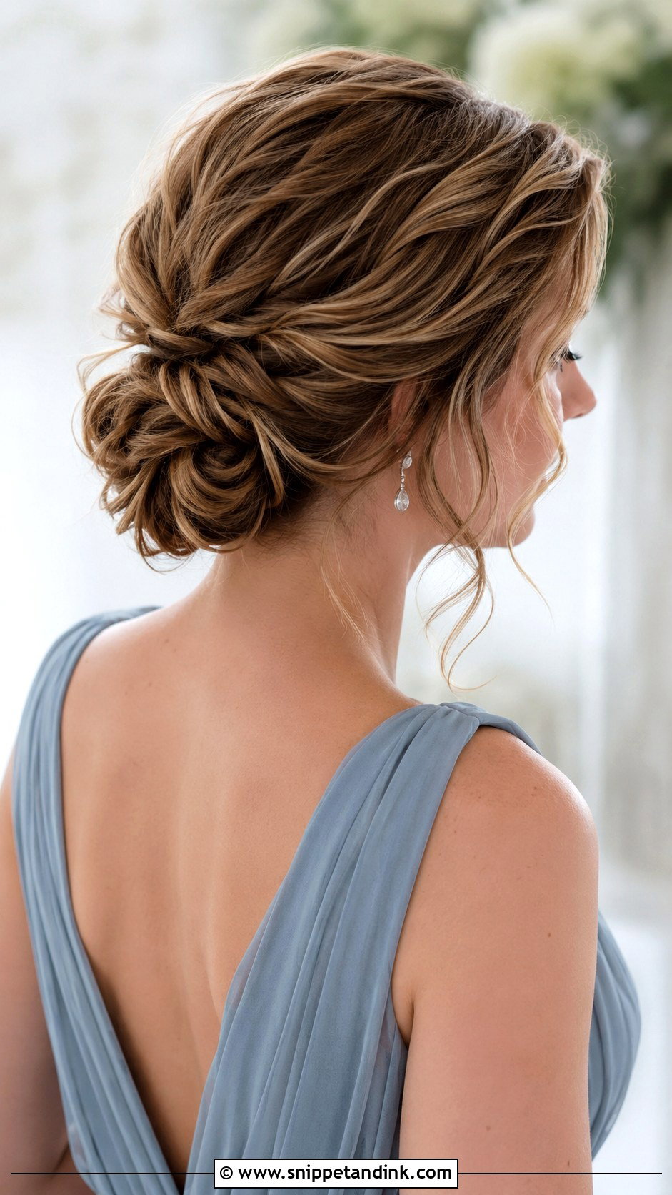 Textured Low Chignon Bridesmaid Hair - Snippet and Ink - 20 2025 Bridesmaid Hair Ideas