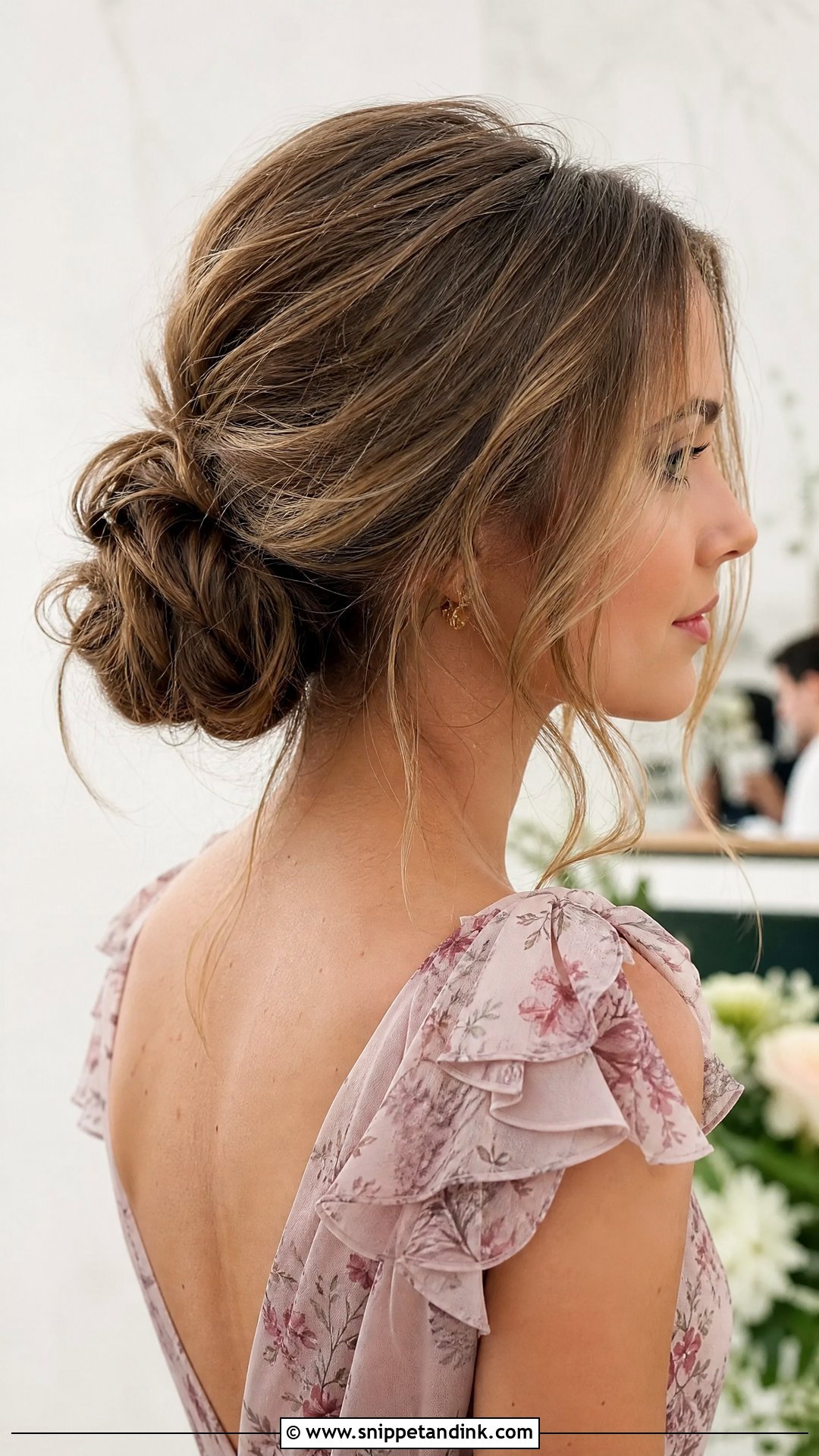 Textured Low Chignon for Fine Hair - Snippet and Ink - 20 Wedding Guest Hair for Fine Hair Ideas