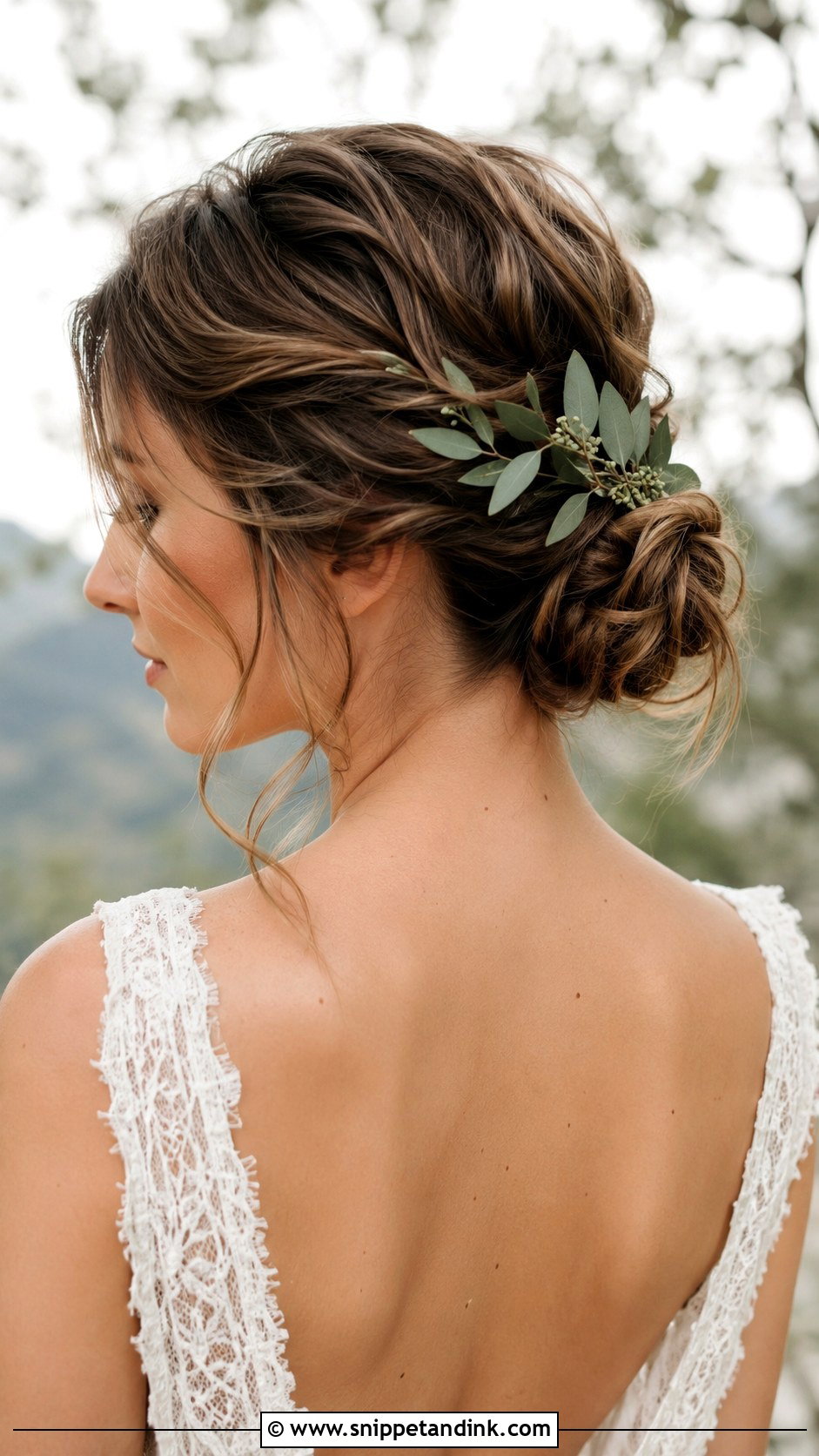 Textured Low Chignon - Snippet and Ink - 20 Hairstyles for Weddings Short Hair