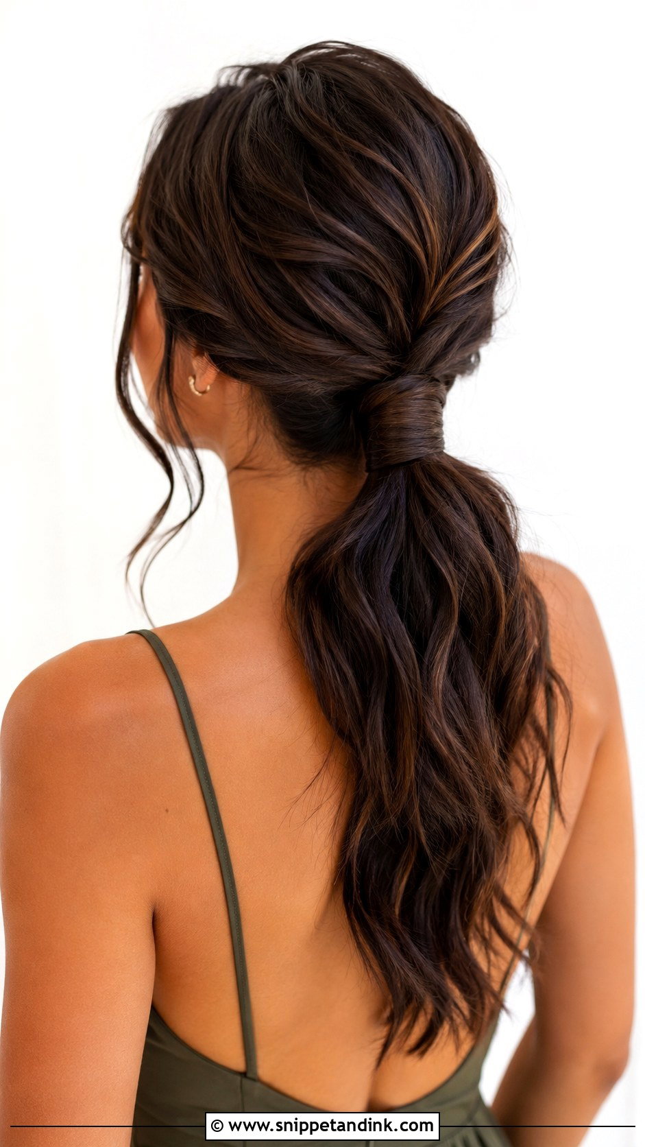 Textured Low Pony Bridesmaid Hair - Snippet and Ink - 20 Low Pony Bridesmaid Hair Ideas