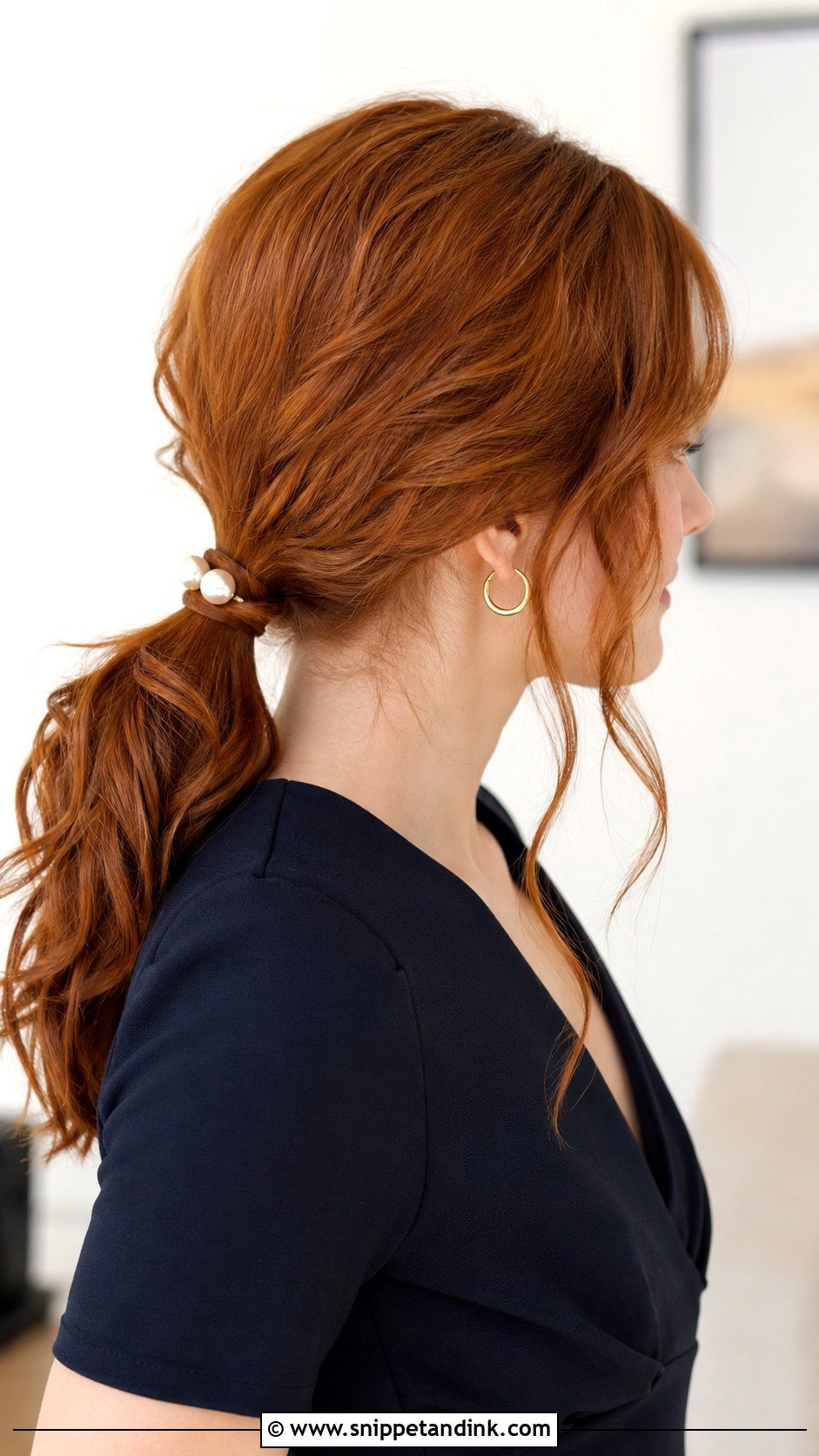 Textured Low Ponytail - Snippet and Ink - 25 Wedding Guest Hair Up Ideas