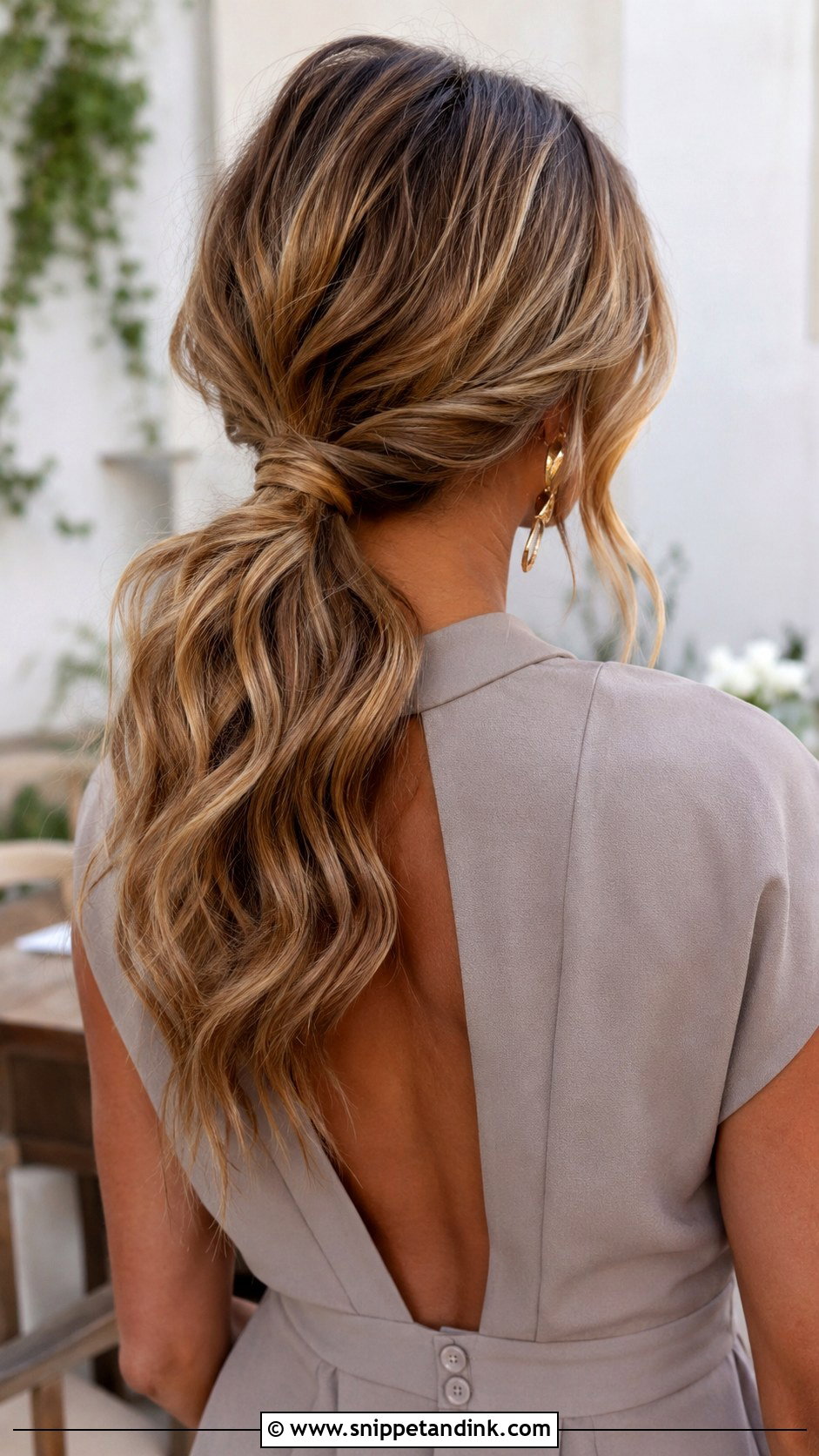 Textured Low Ponytail - Snippet and Ink - 30 Elegant Hairstyles for Wedding Guest