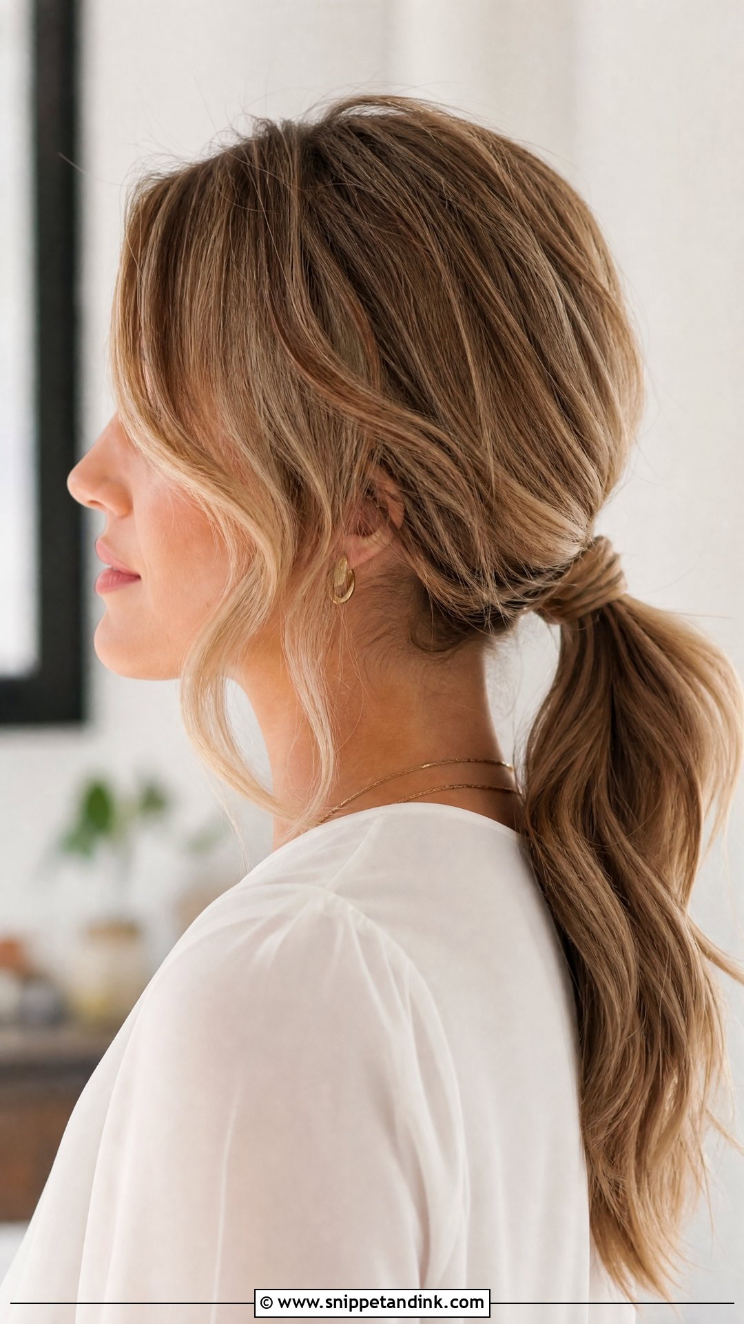 Textured Low Ponytail - Snippet and Ink - 30 Engagement Hair Ideas