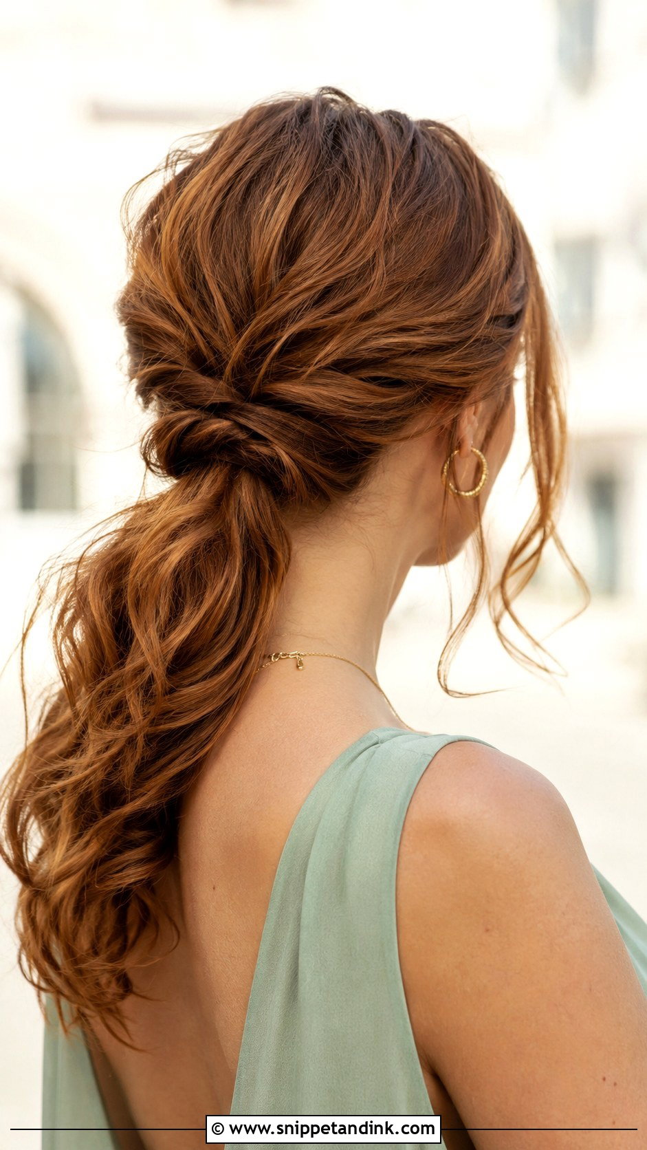 Textured Low Ponytail - Snippet and Ink - 30 Hairstyle for Wedding Guest Ideas