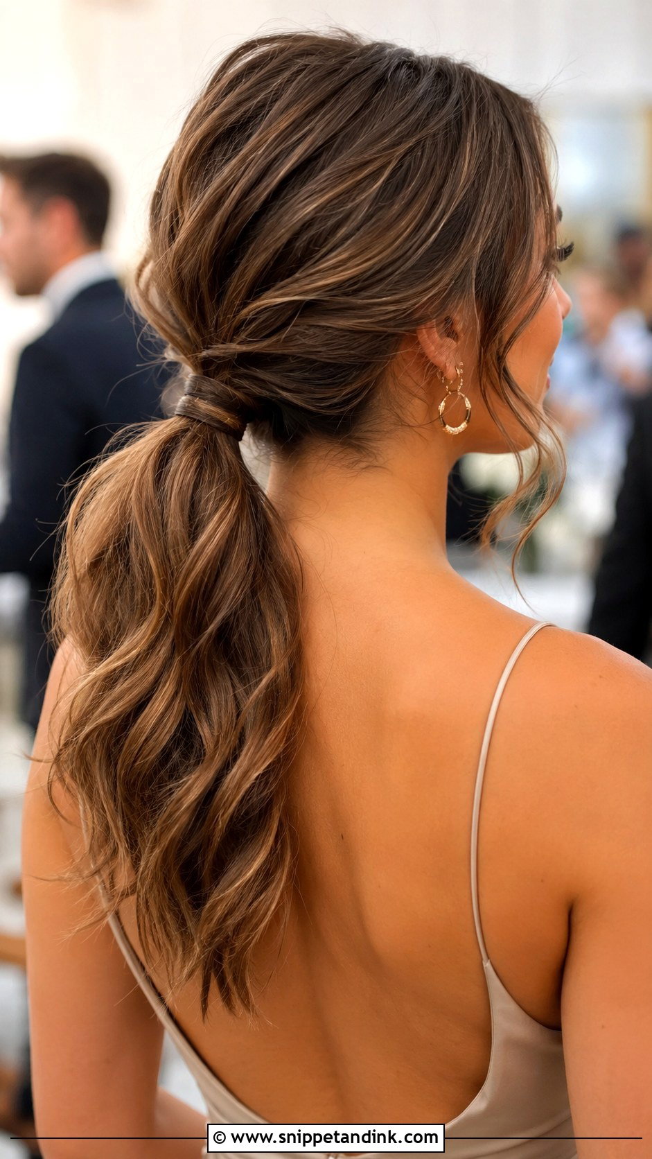 Textured Low Ponytail - Snippet and Ink - 30 Simple Wedding Guest Hair Ideas