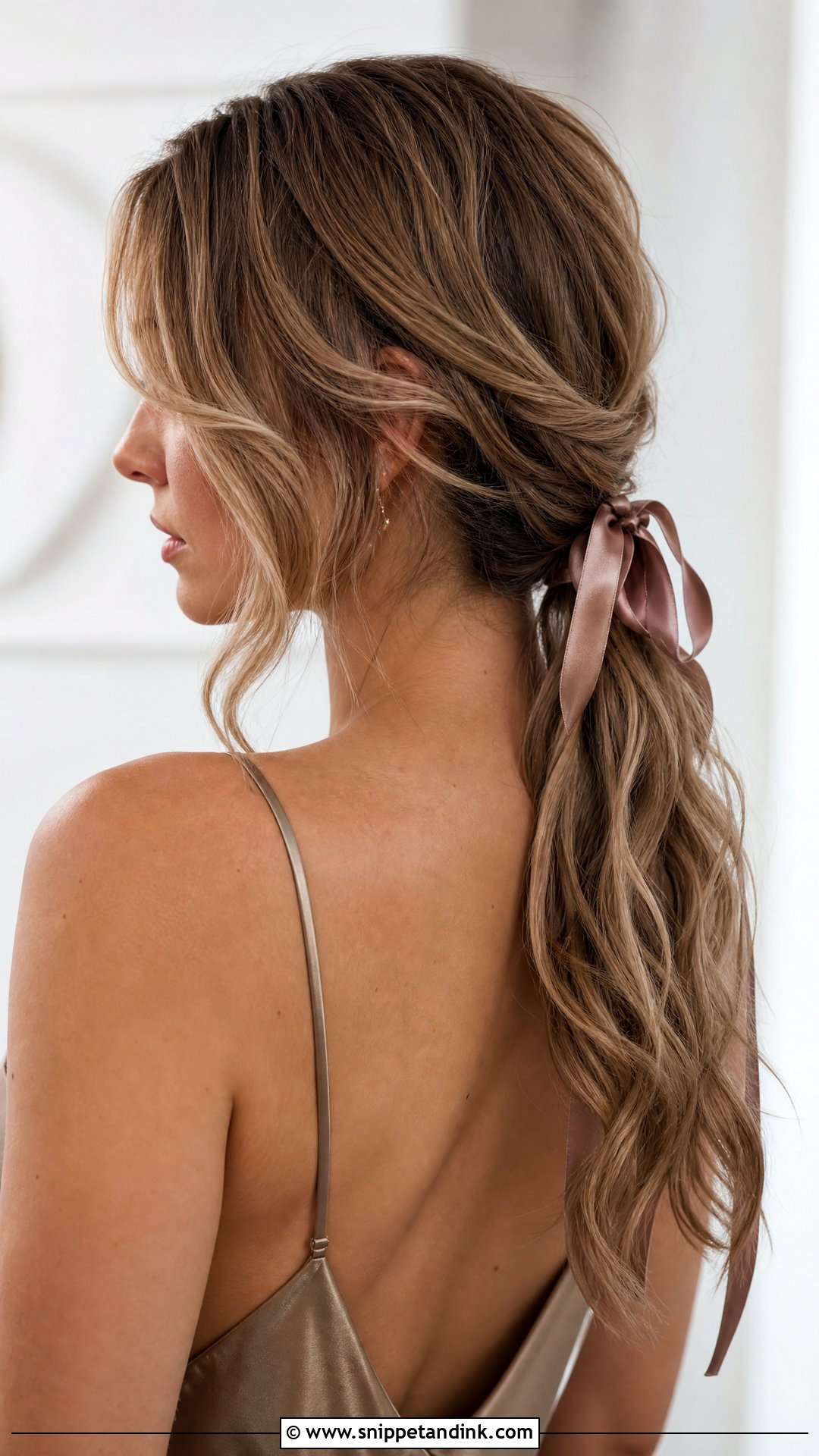 Textured Low Ponytail - Snippet and Ink - 20 Cute Wedding Guest Hairstyles