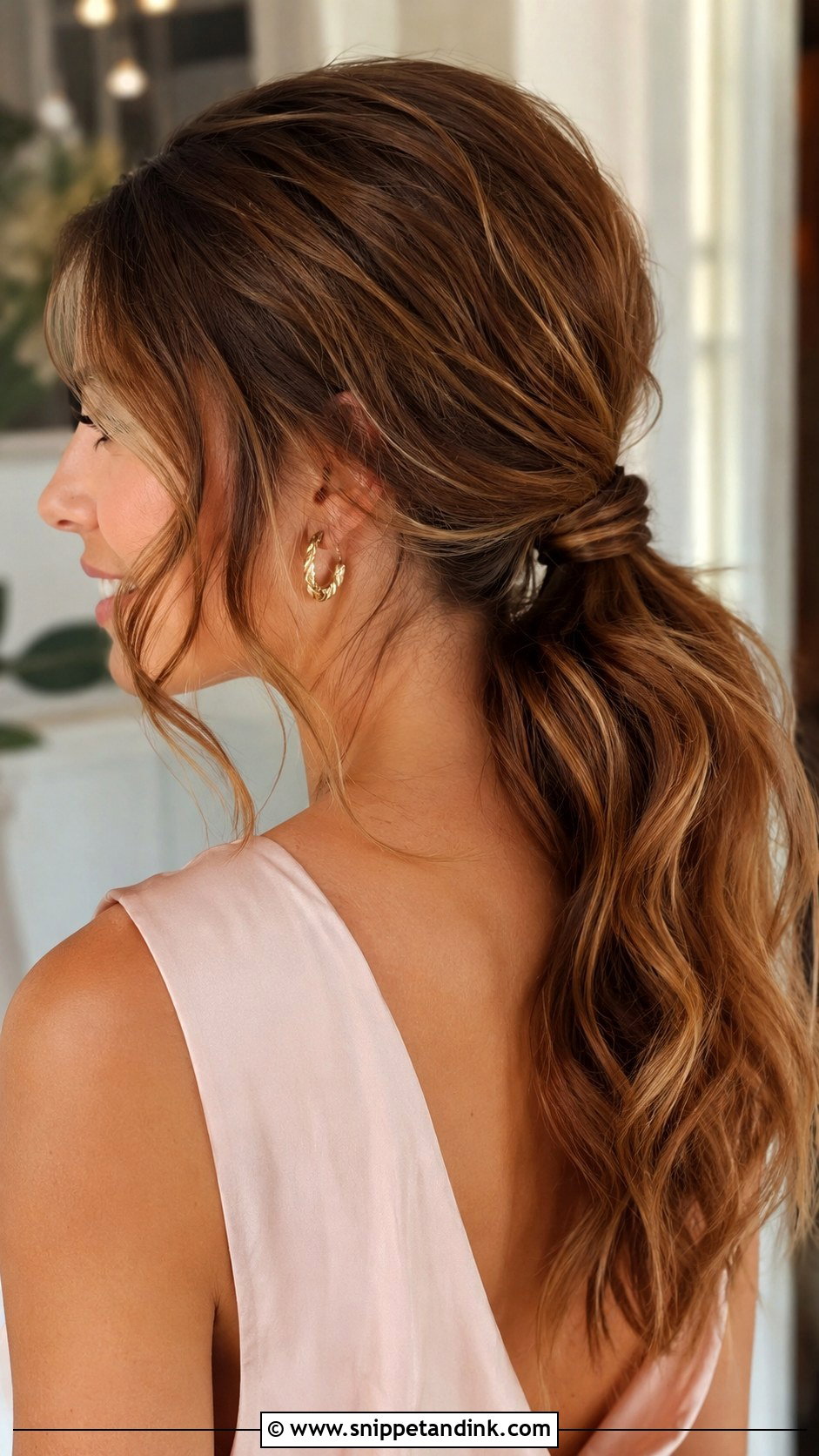 Textured Low Ponytail - Snippet and Ink - 20 Easy Hair for Wedding Guest Ideas