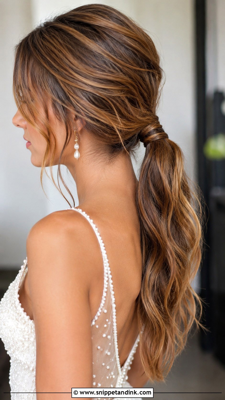 Textured Low Ponytail - Snippet and Ink - 25 Easy Hairstyles for Long Hair Wedding