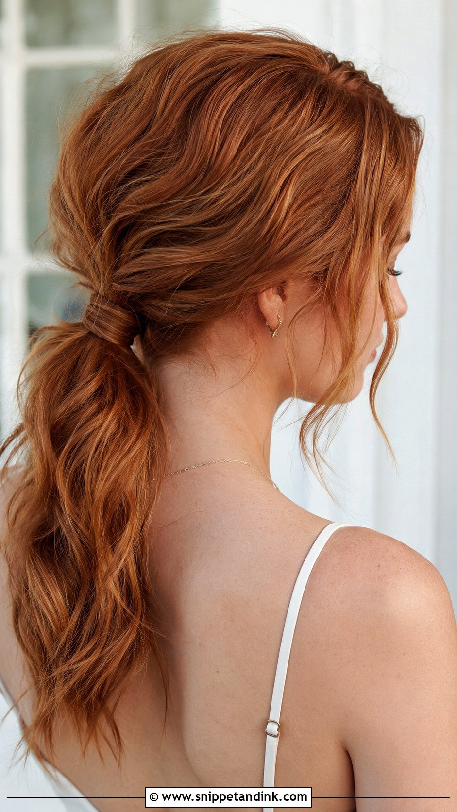 Textured Low Ponytail - Snippet and Ink - 25 Easy Medium Wedding Guest Hairstyles