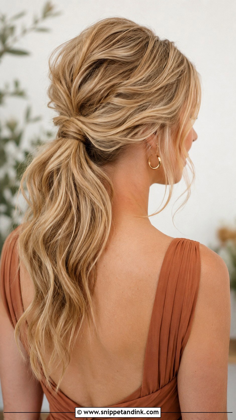 Textured Low Ponytail Bridesmaid Hairstyle - Snippet and Ink - 25 Easy Bridesmaid Hairstyles