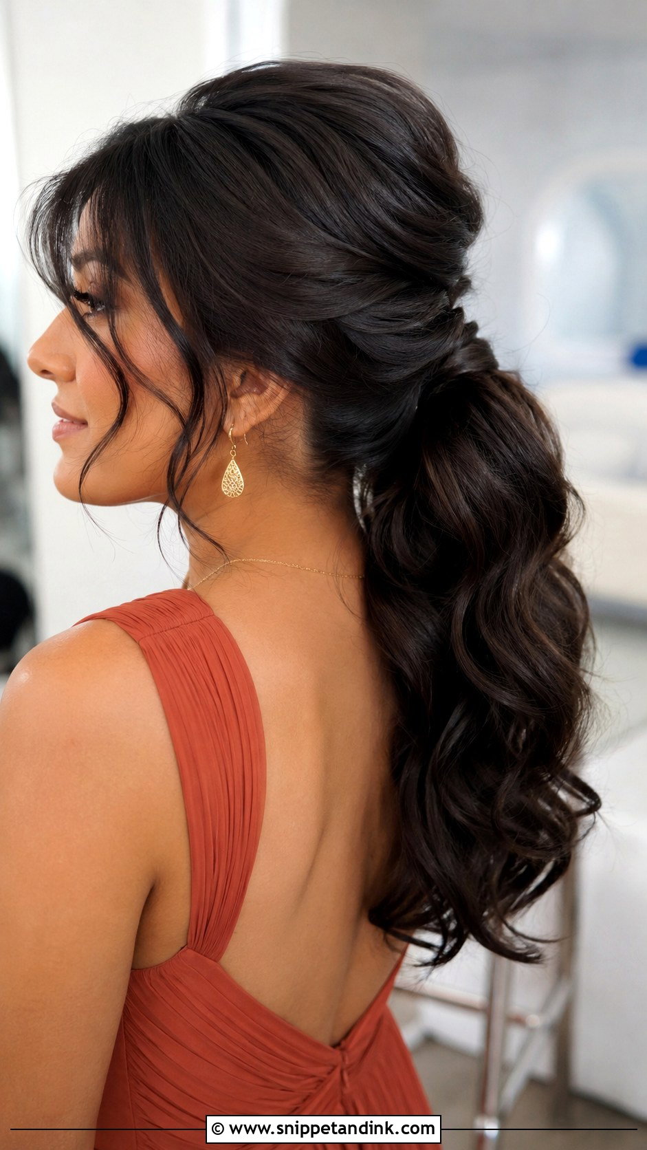 Textured Low Ponytail Bridesmaid Hairstyle - Snippet and Ink - 20 Bridesmaid Looks Hairstyles