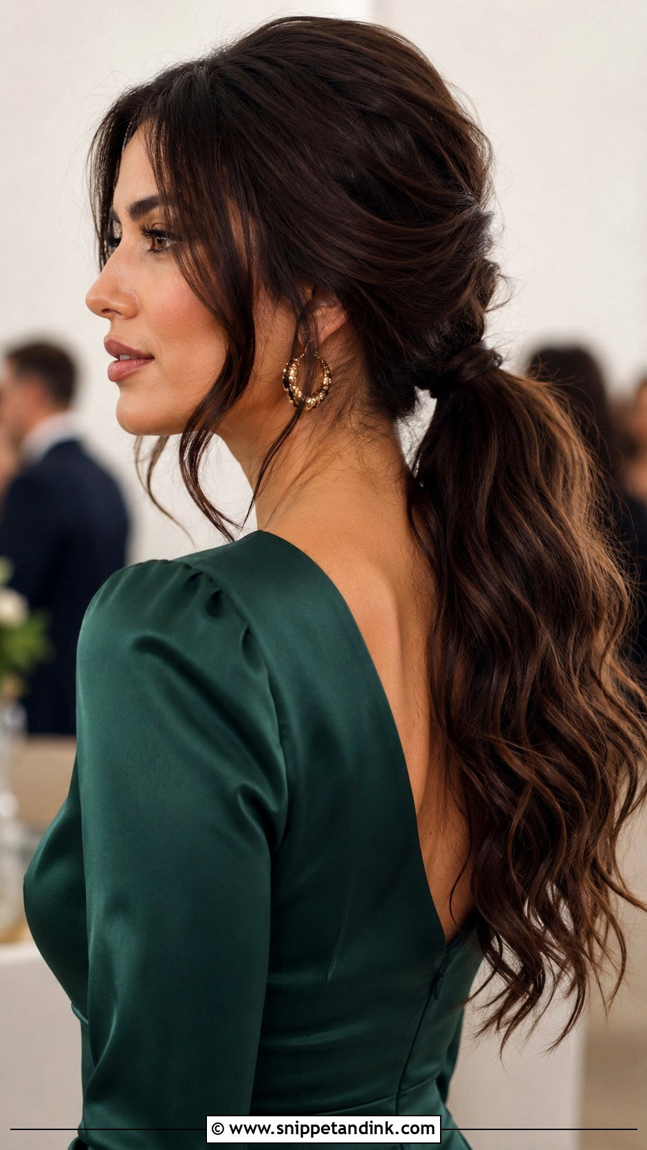 Textured Low Ponytail For Winter Wedding Guest - Snippet and Ink - 15 Winter Wedding Guest Hairstyles