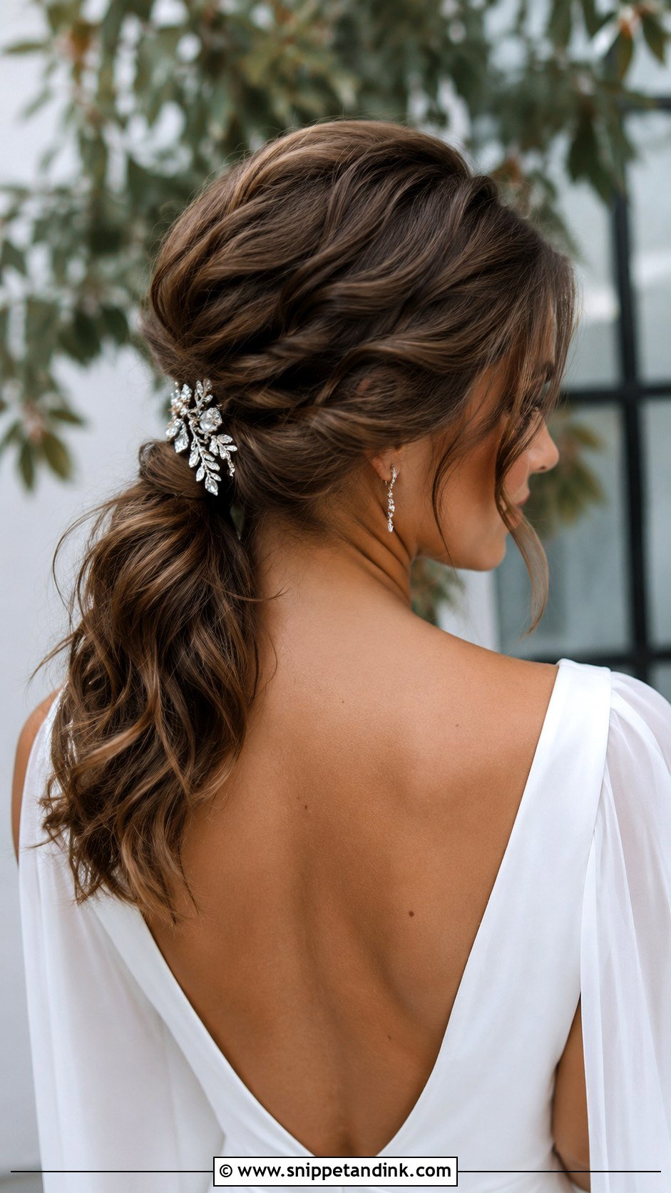 Textured Low Ponytail Wedding Hairstyle - Snippet and Ink - 25 Hairstyle for Women Wedding Ideas