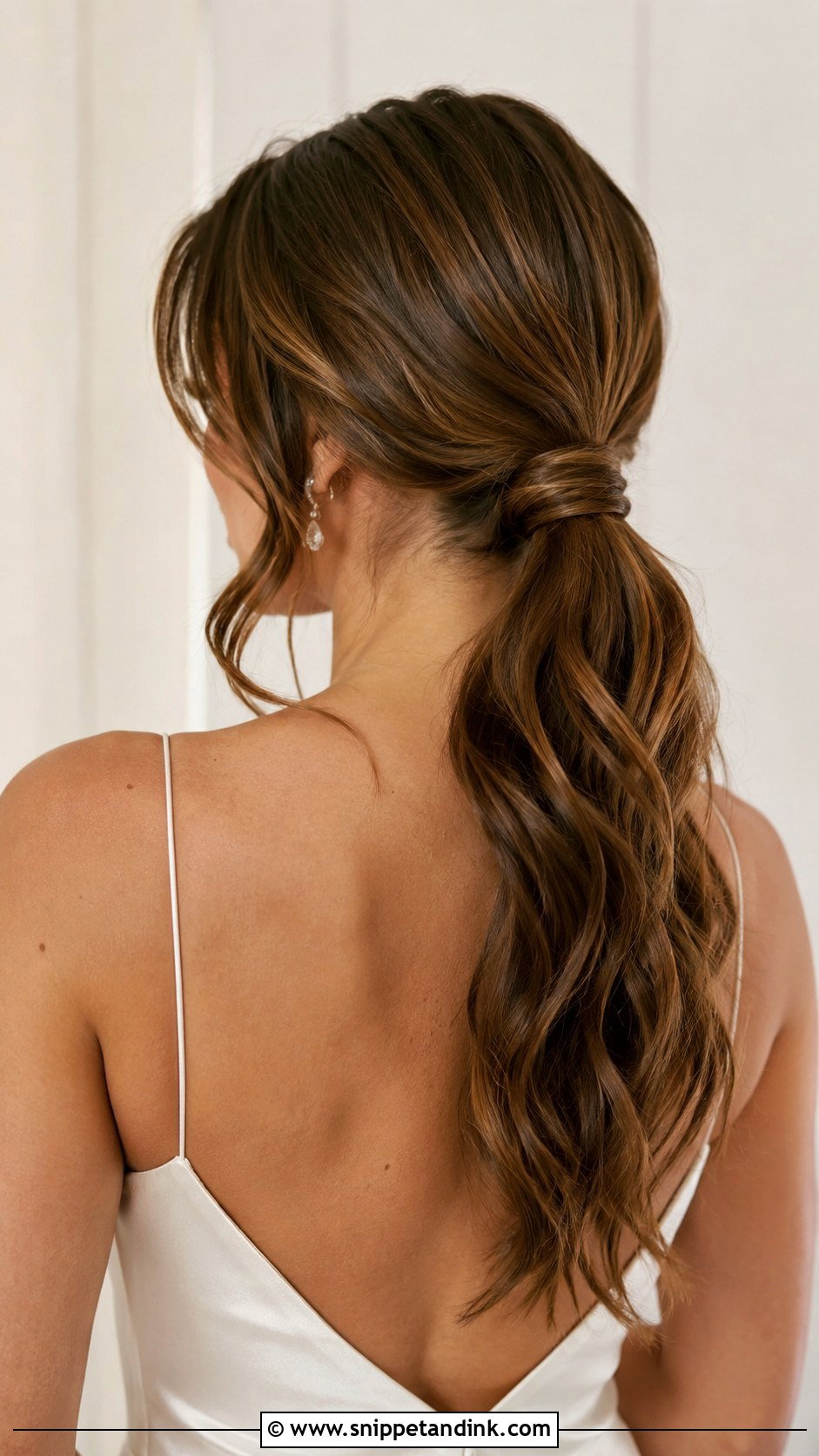Textured Low Ponytail for Engagement - Snippet and Ink - 25 Hair Styles for Engagement
