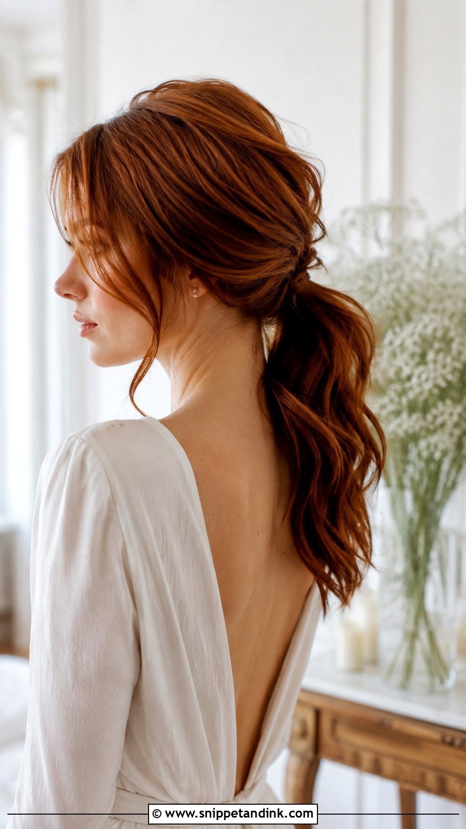 Textured Low Ponytail for Wedding Party - Snippet and Ink - 25 Hairstyles for Wedding Party