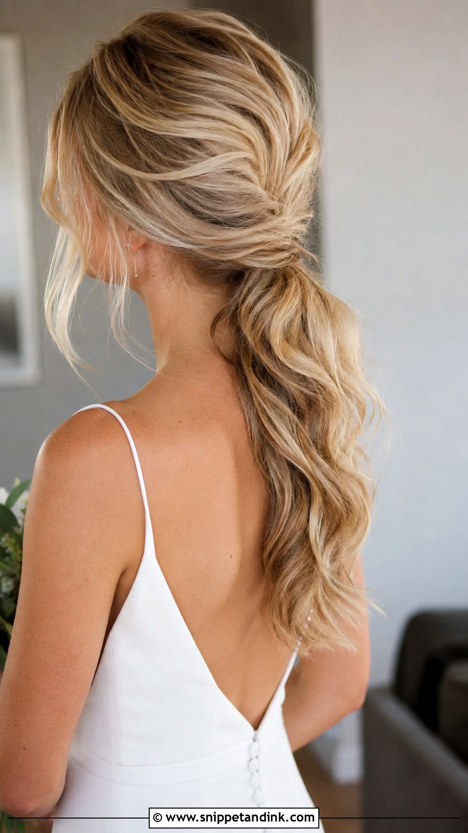 Textured Low Ponytail for Weddings - Snippet and Ink - 20 Low Pony Wedding Hairstyles