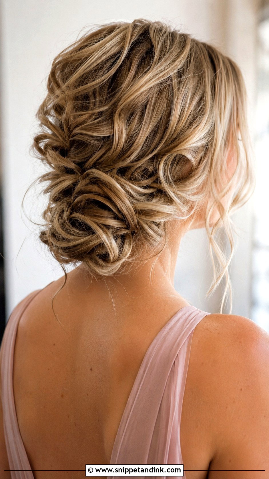 Textured Low Updo For Long Hair - Snippet and Ink - 20 Bridesmaid Updo for Long Hair Ideas