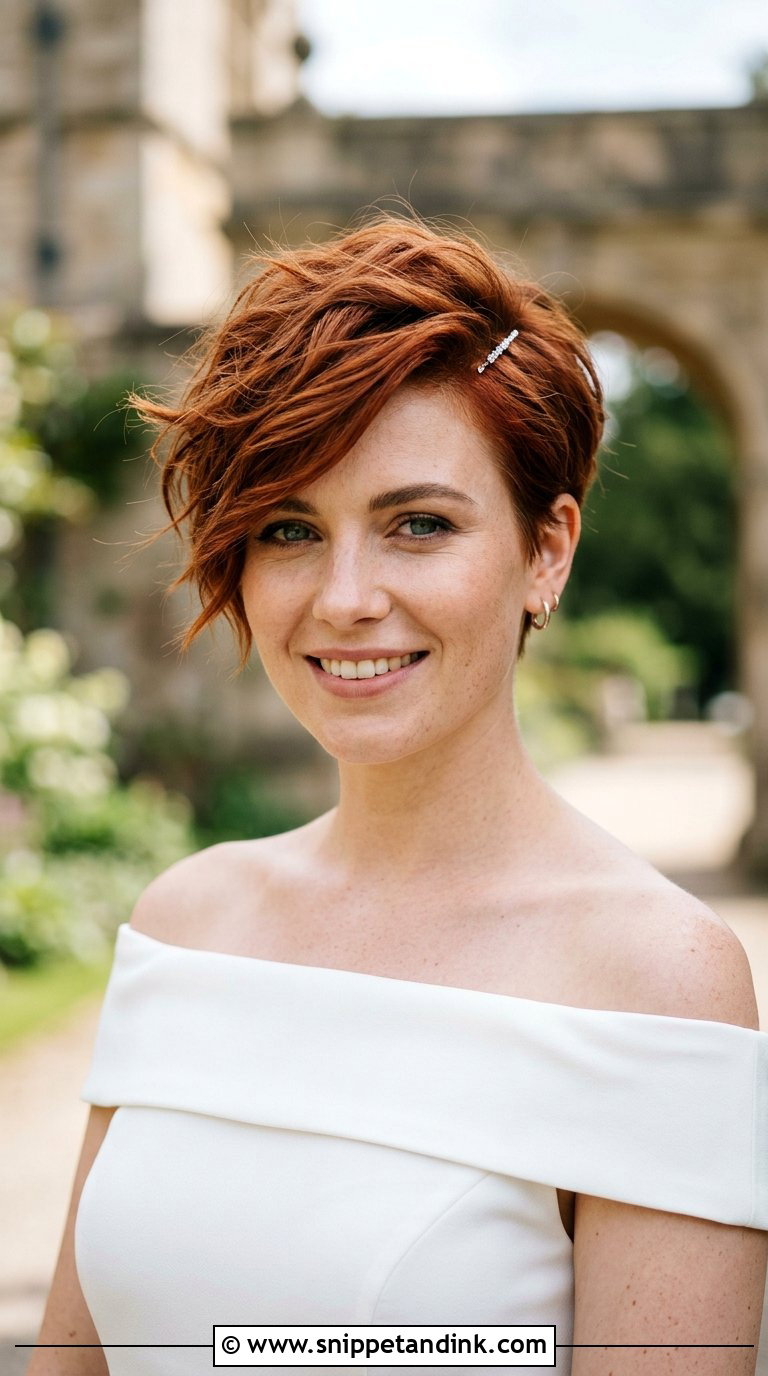 Textured Pixie Bob - Snippet and Ink - 20 Bridal Hair Short Bob Ideas