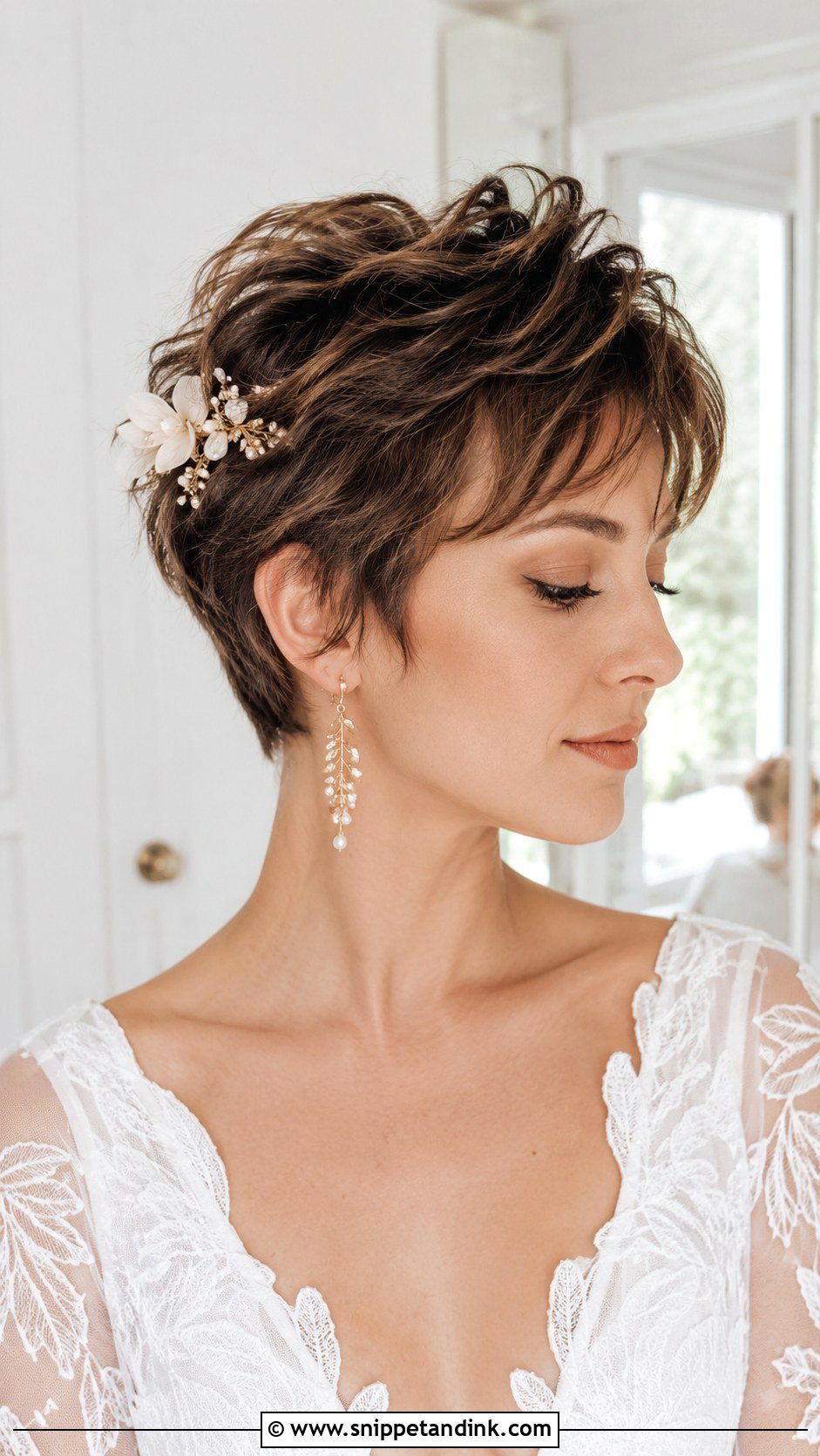 Textured Pixie Cut for Bride - Snippet and Ink - 25 Short Hair Styles for Wedding