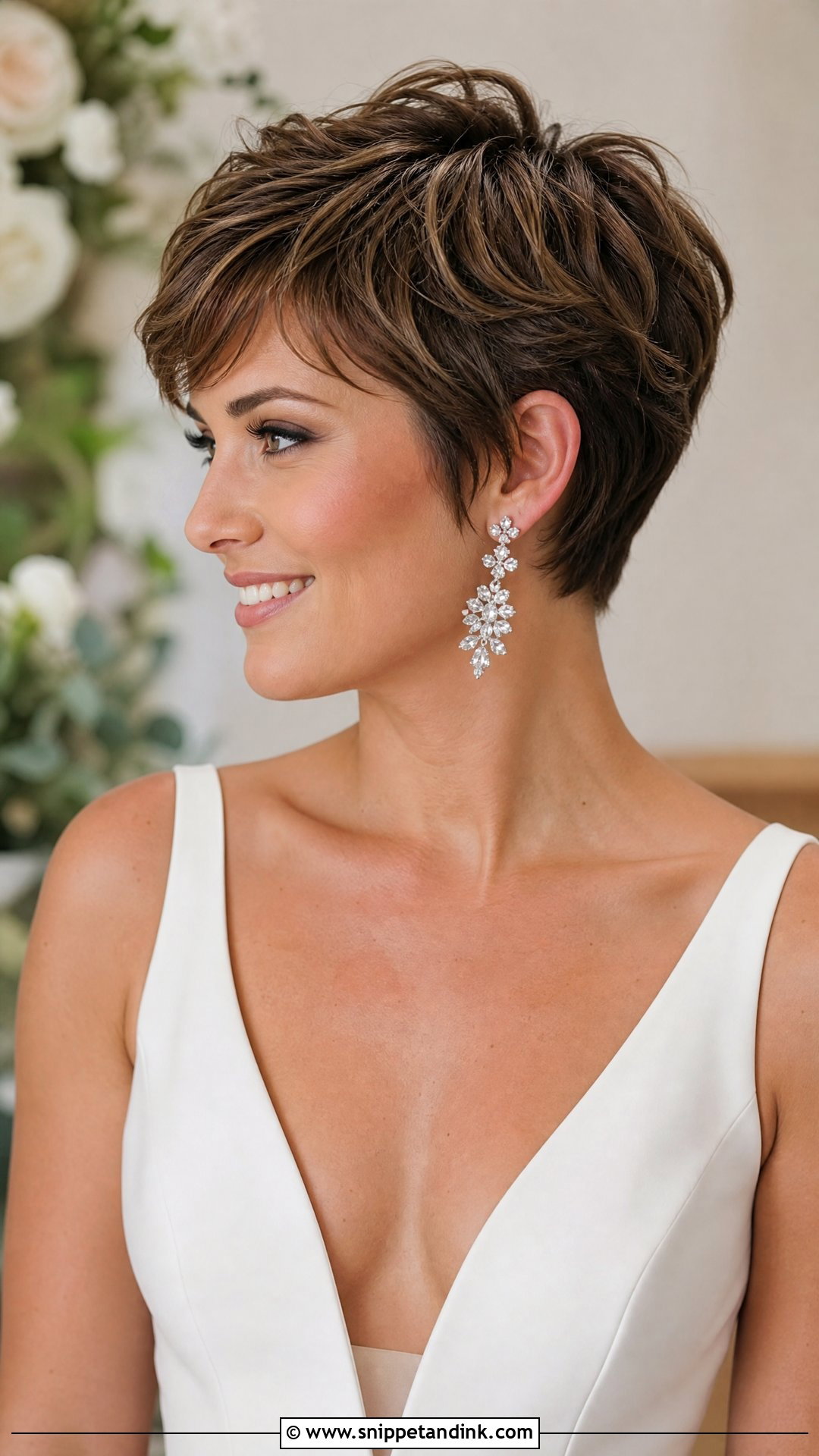 Textured Pixie Cut for Brides - Snippet and Ink - 20 Short Hair Wedding Hairstyles the Bride