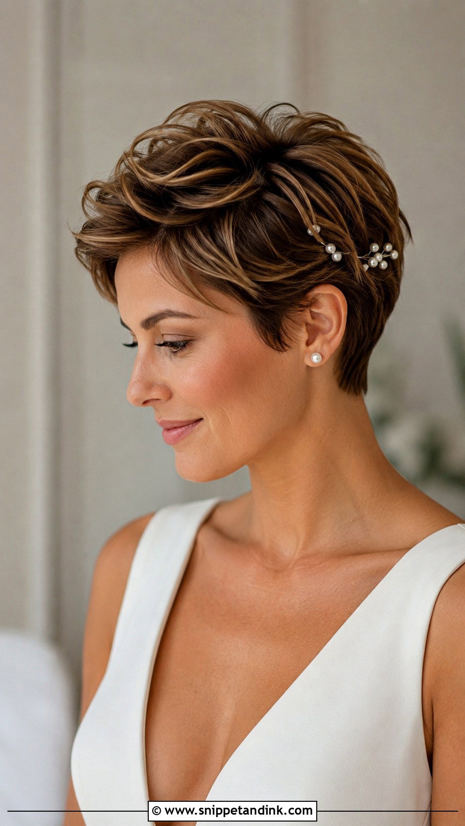 Textured Pixie Wedding Hair - Snippet and Ink - 15 Pixie Hair Wedding Styles