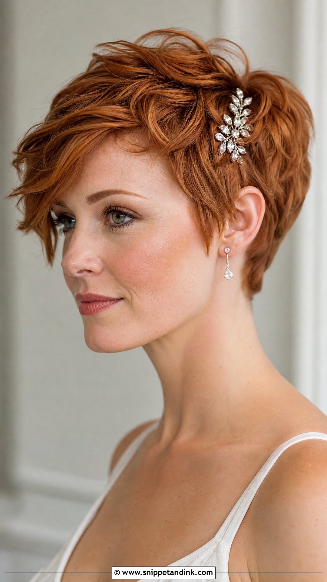 Textured Pixie Wedding Hair - Snippet and Ink - 15 Easy Hairstyles for Short Hair for Wedding