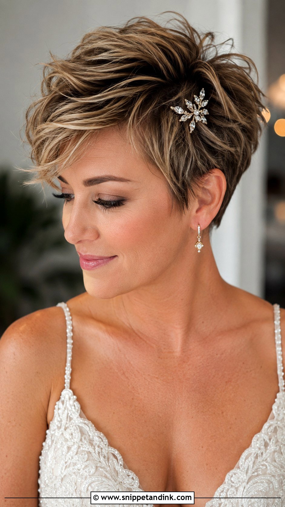 Textured Pixie With Volume - Snippet and Ink - 25 Pixie Wedding Hair Ideas