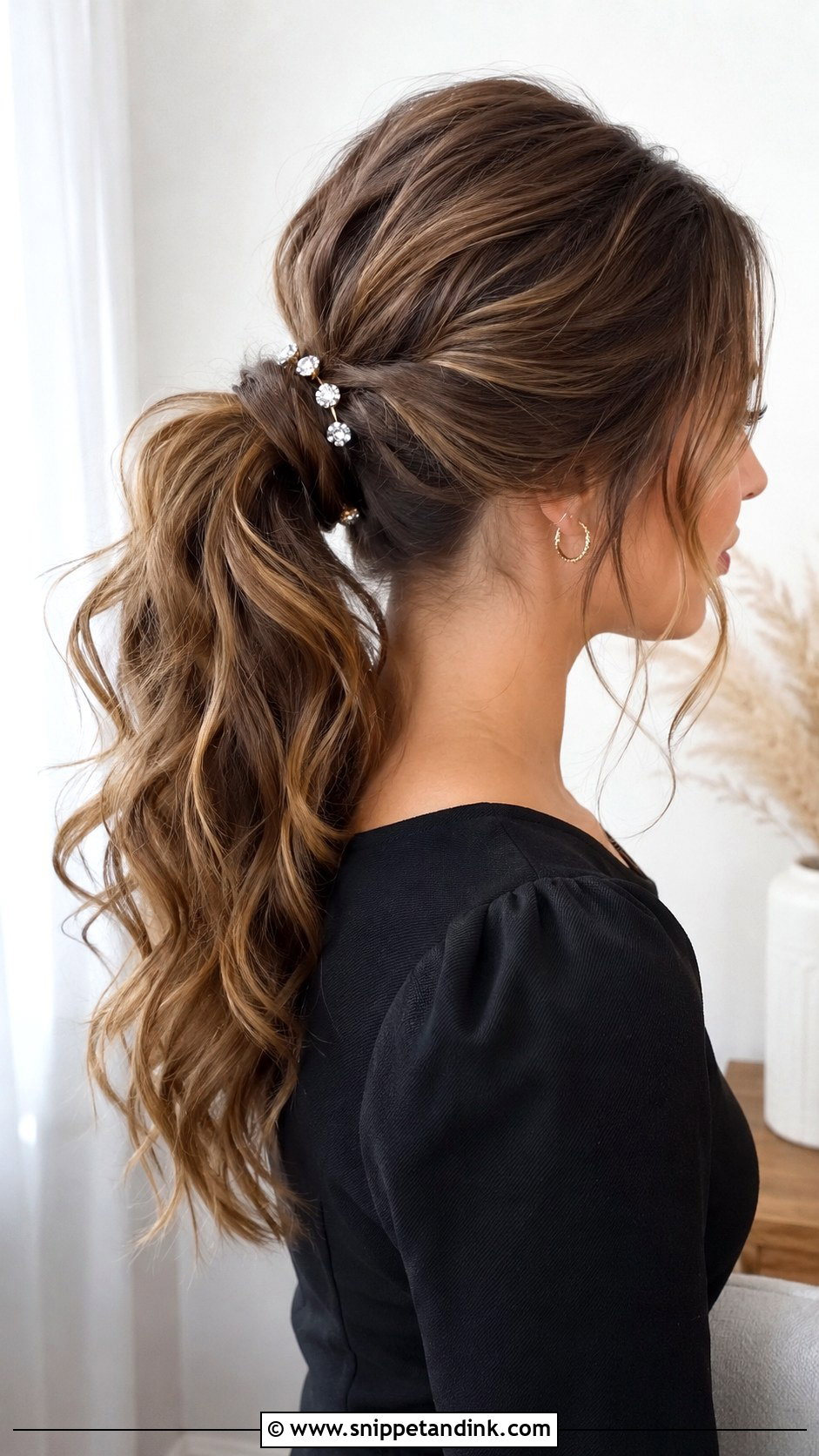 Textured Ponytail - Snippet and Ink - 35 Wedding Guest Hair Ideas