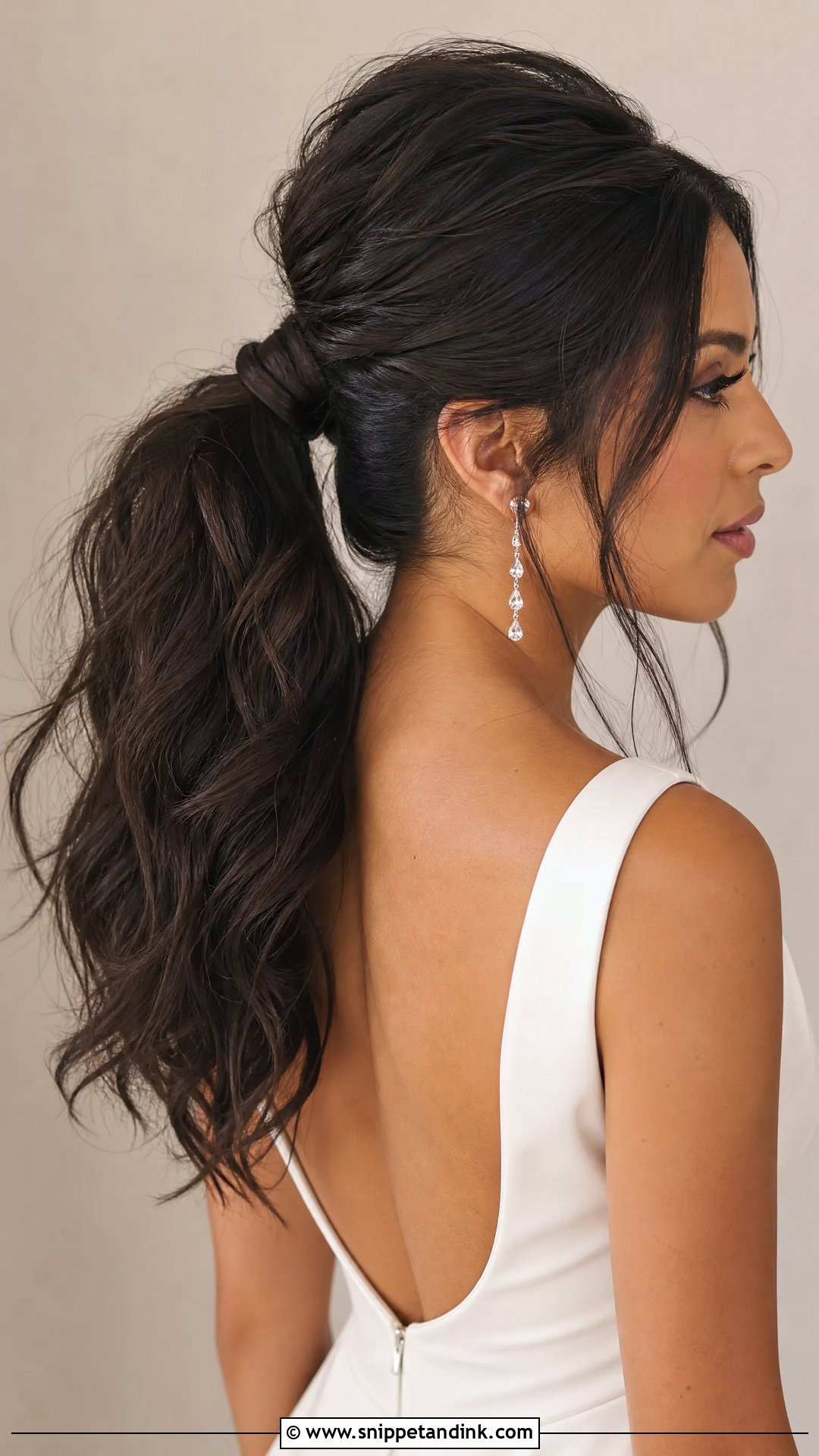 Textured Ponytail Bridal Hair For Round Face - Snippet and Ink - 15 Bridal Hair for Round Face Brides