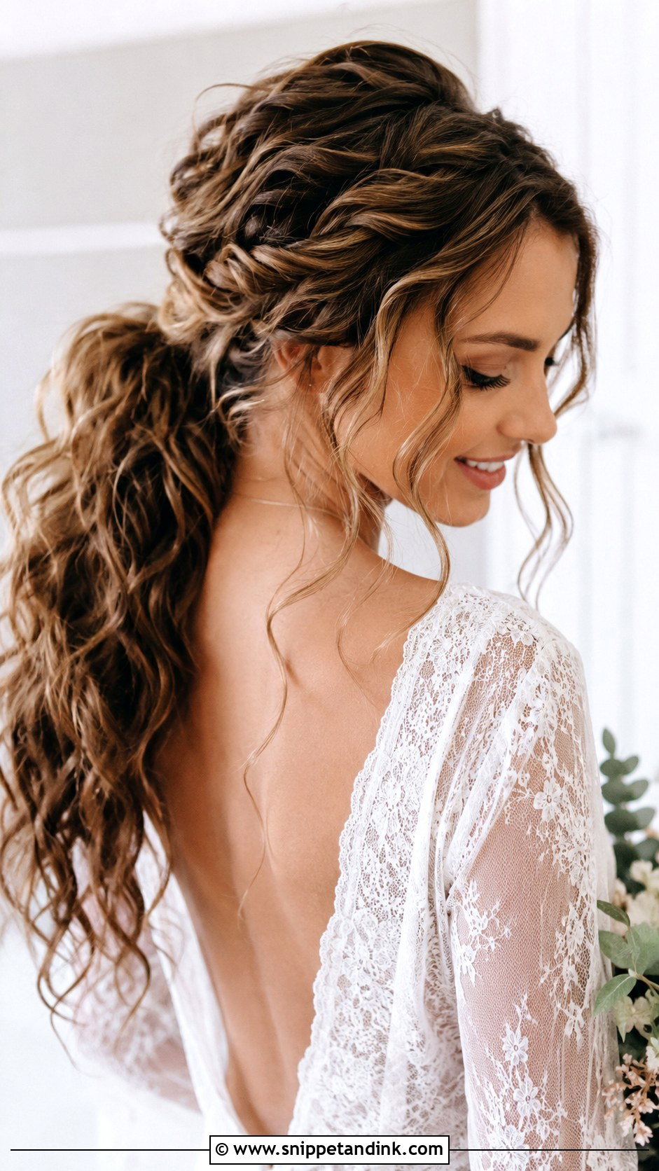 Textured Ponytail Updo - Snippet and Ink - 25 Ponytail Updo Wedding Ideas