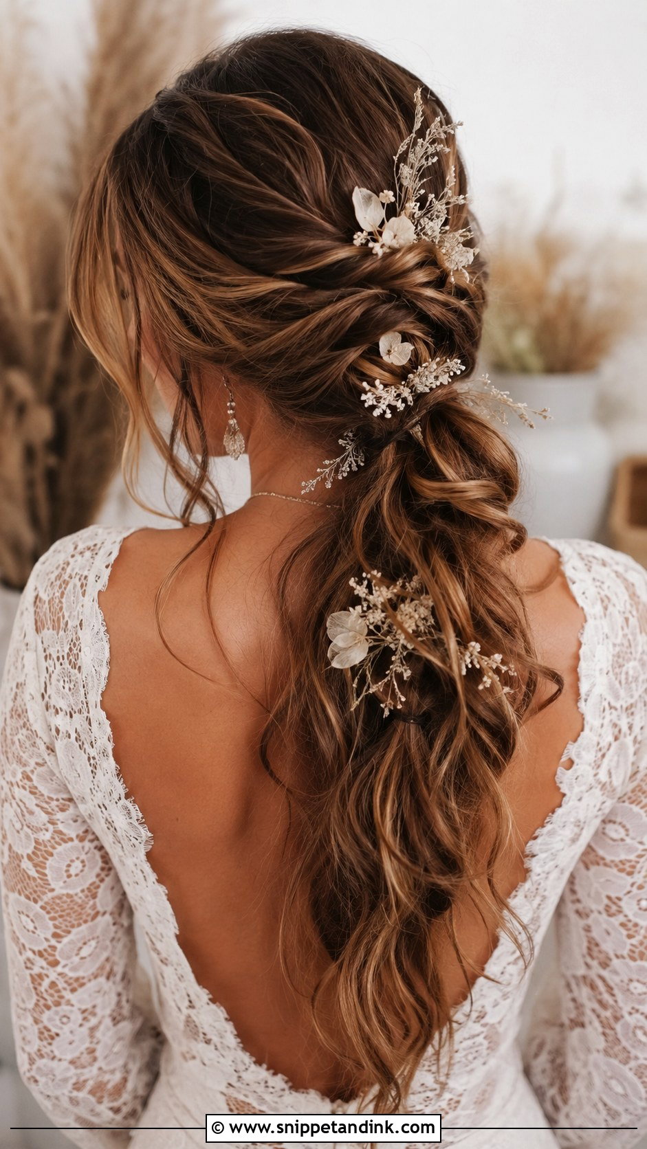 Textured Ponytail for Boho Bride - Snippet and Ink - 25 Pony Hairstyles for Wedding