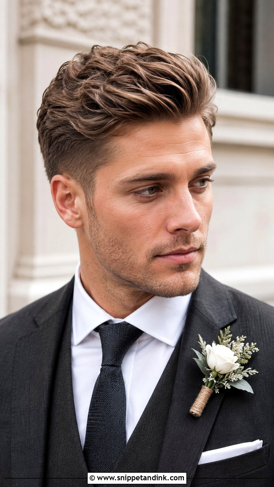 Textured Quiff Wedding Hairstyle For Groom - Snippet and Ink - 15 Wedding Hairstyles for Groom
